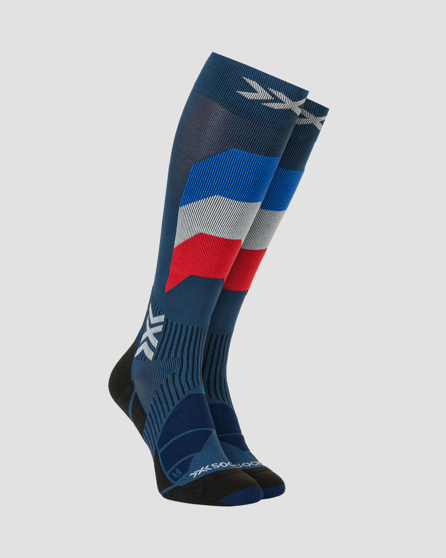 Chaussettes de ski bleu marine X-Socks Ski Perform Patriot France OTC