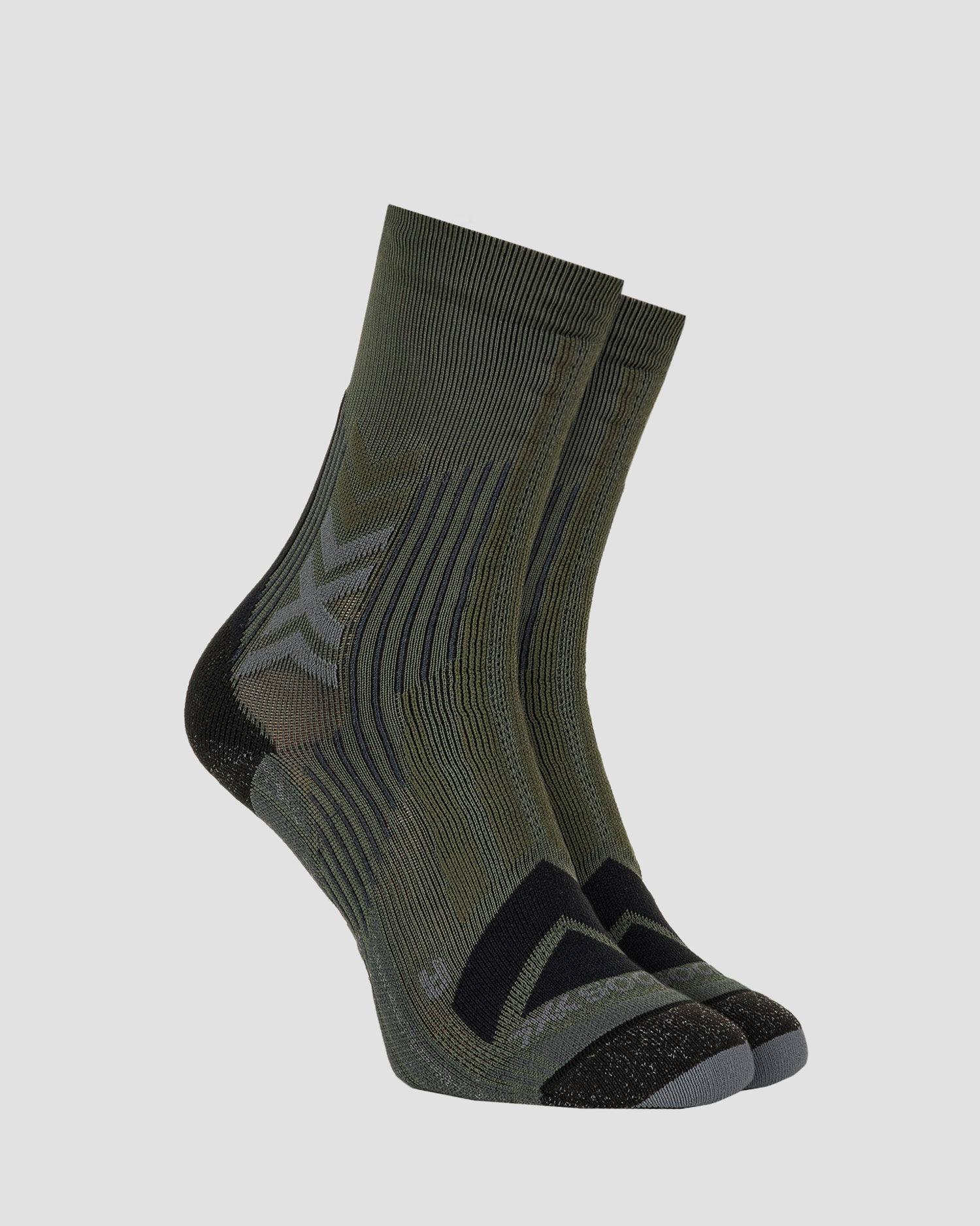 Trekové ponožky X-Socks Hike Expert Silver Crew v Zelené Barvě