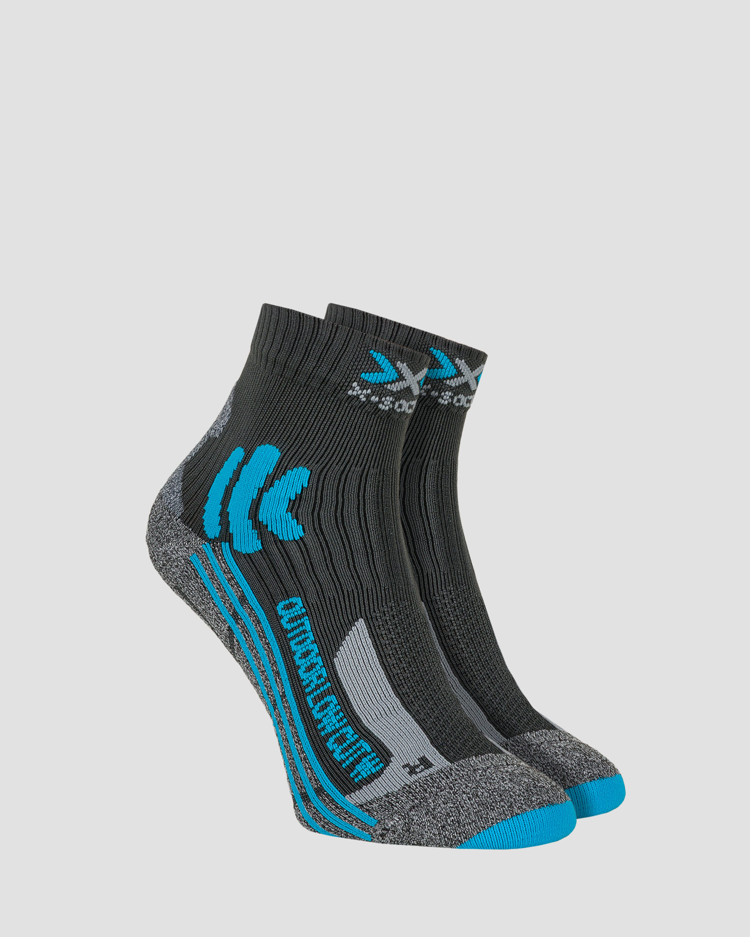 Calzini da trekking da donna X-Socks Trek Outdoor Low Cut grigio-blu