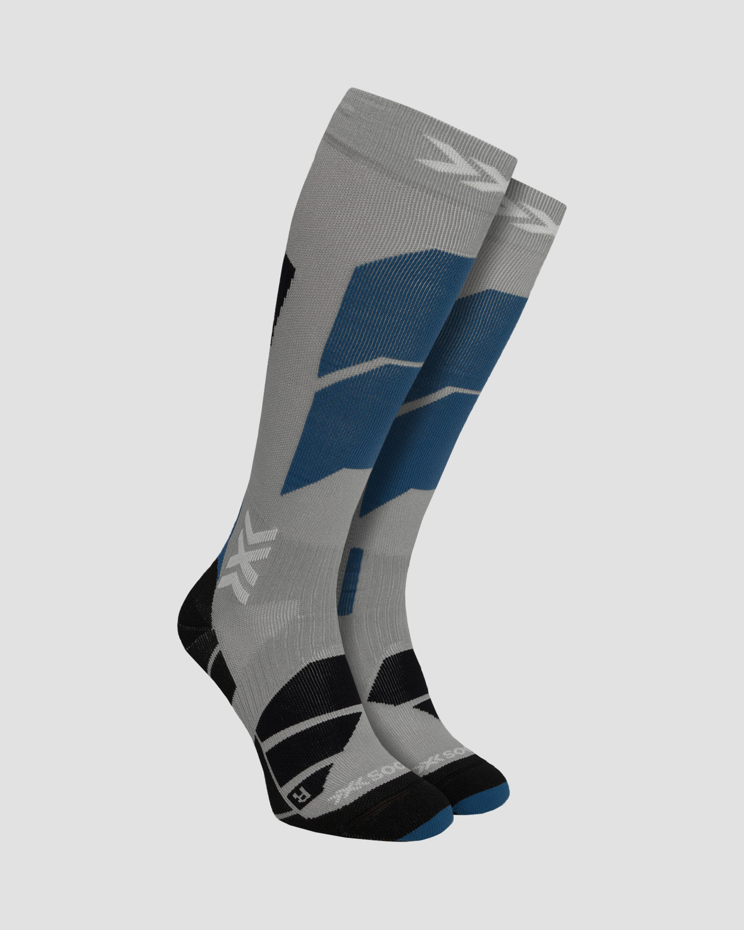 X-Socks Ski Perform OTC Skisocken in Grau und Blau