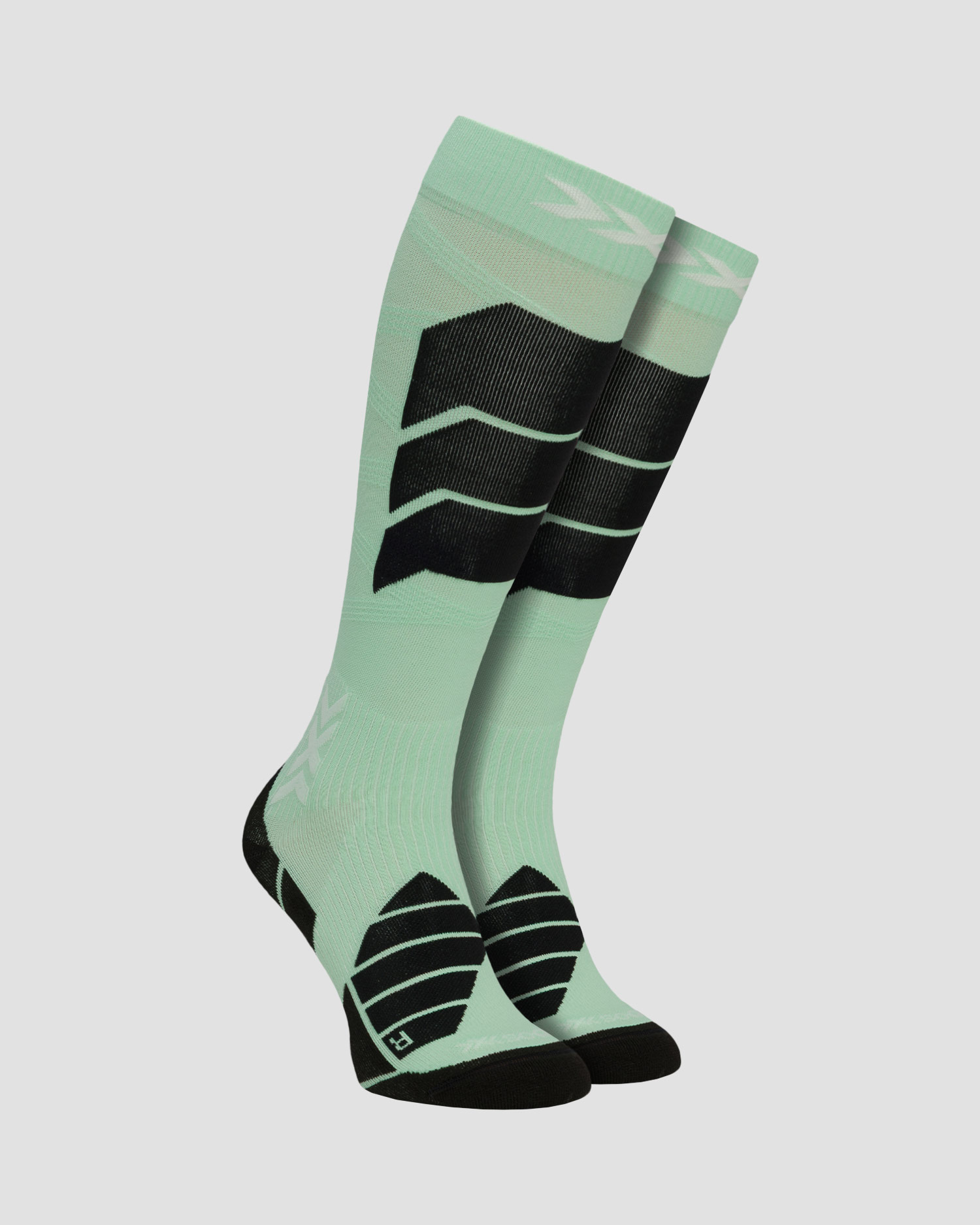 Lyžařské ponožky X-Socks Ski Expert OTC v Mátovém a Černém Barevném Odstínu