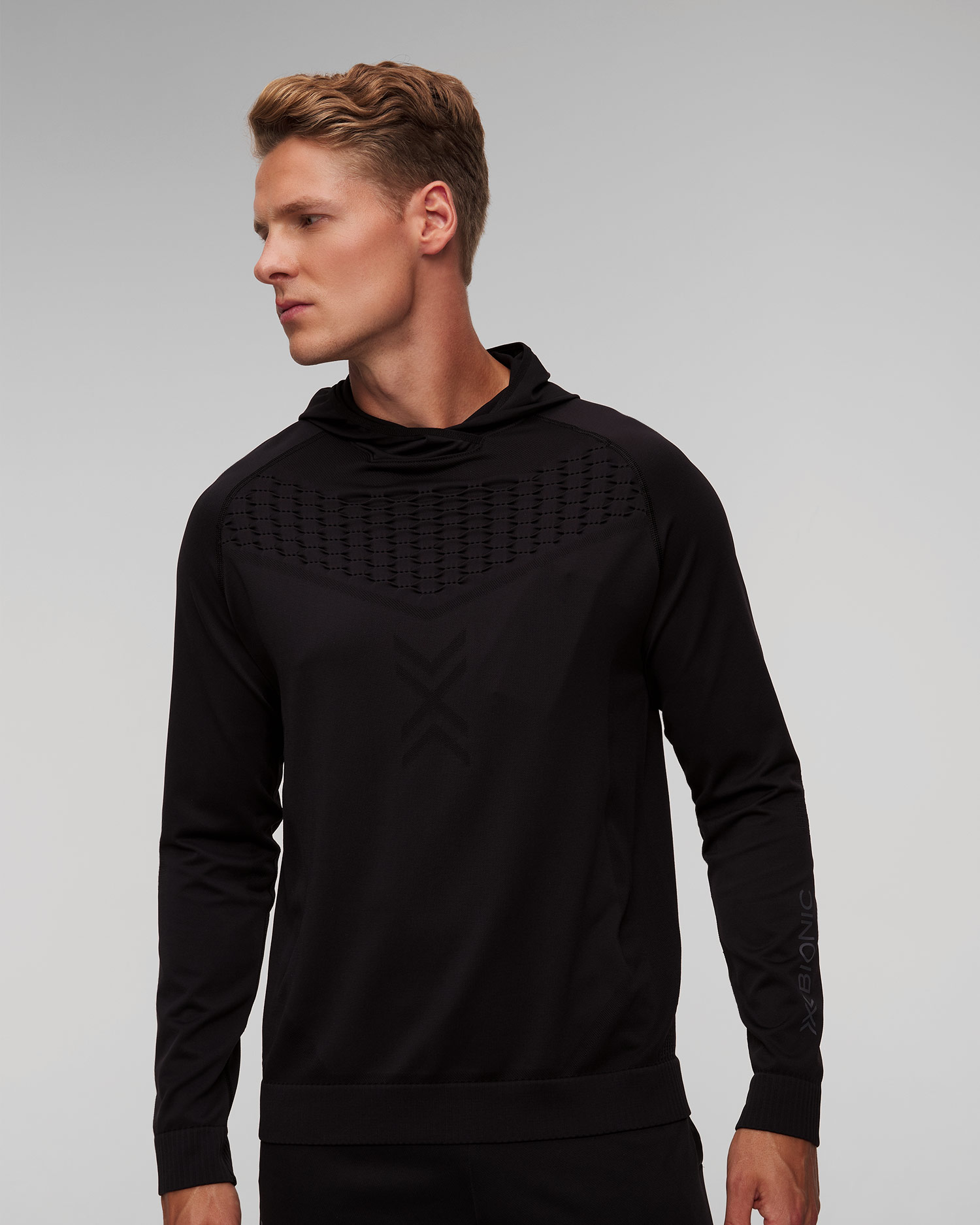 Bluza z kapturem unisex X-Bionic X-Ential Hoody LS czarna