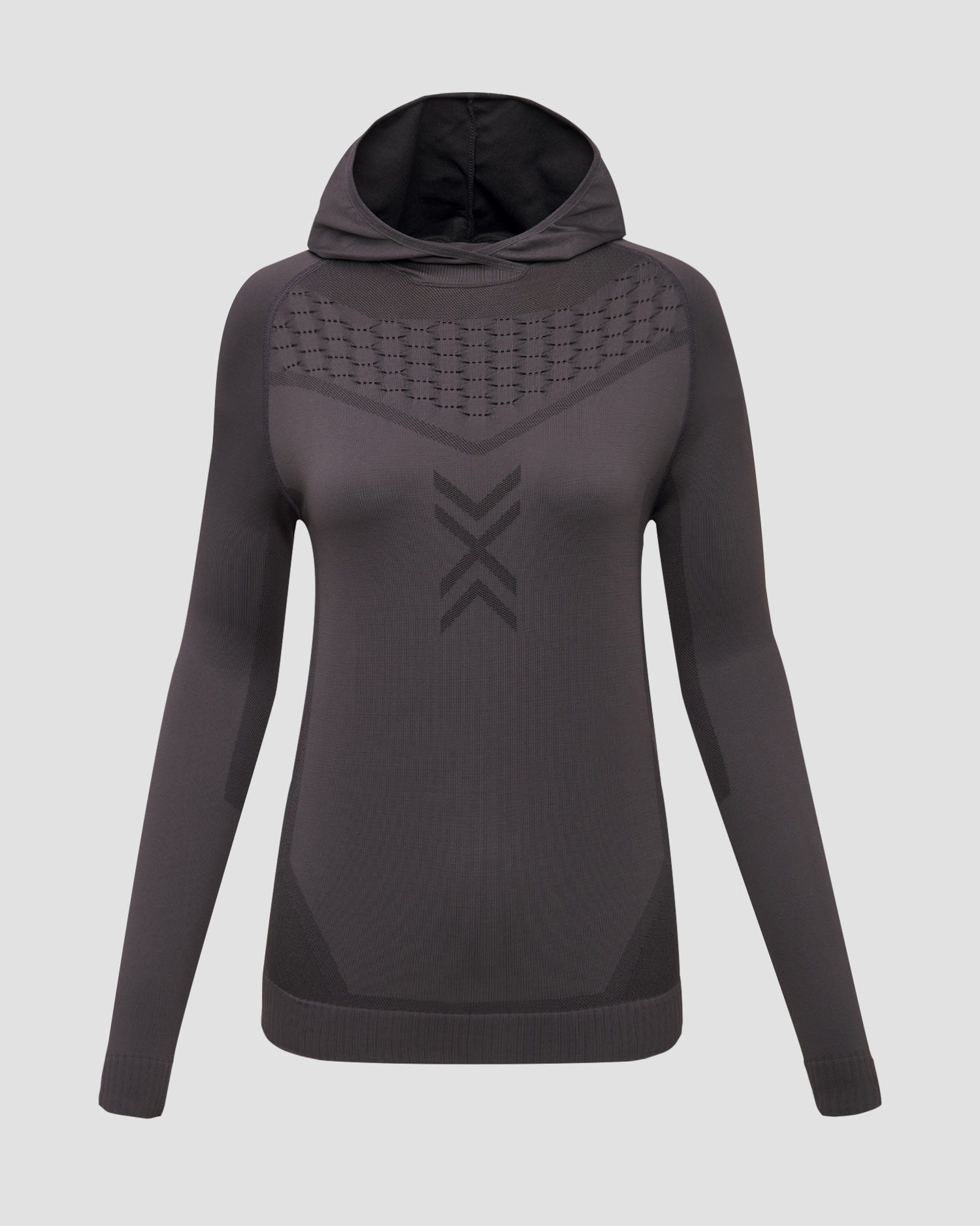 Unisex grey sweatshirt X-Bionic X-Ential Hoody LS