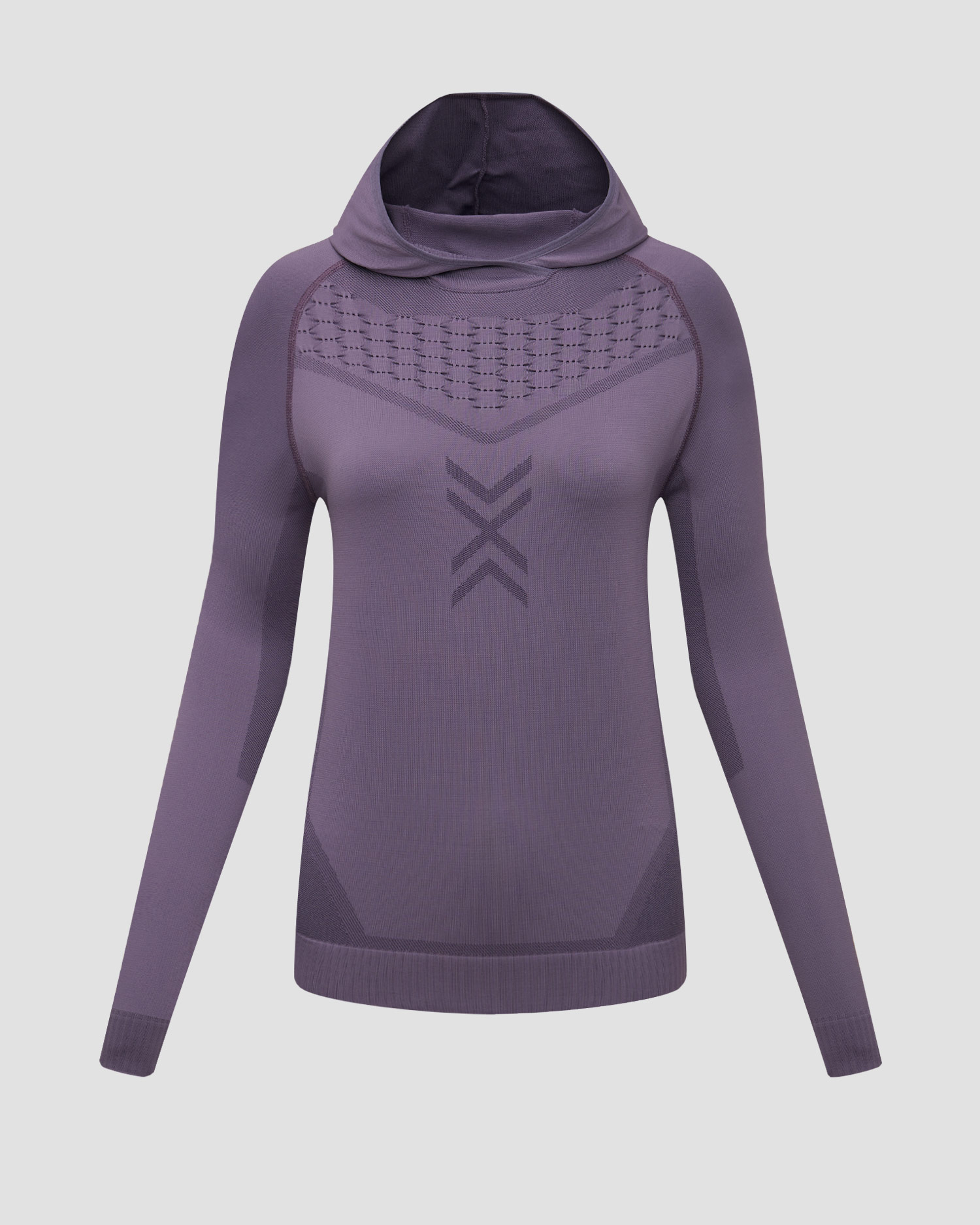 Bluza z kapturem damska X-Bionic X-Ential Hoody LS fioletowa