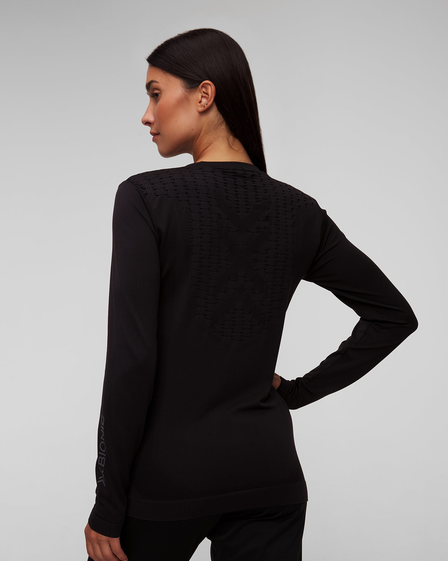 Dámske čierne tričko s dlhým rukávom X-Bionic X-Ential Shirt LS