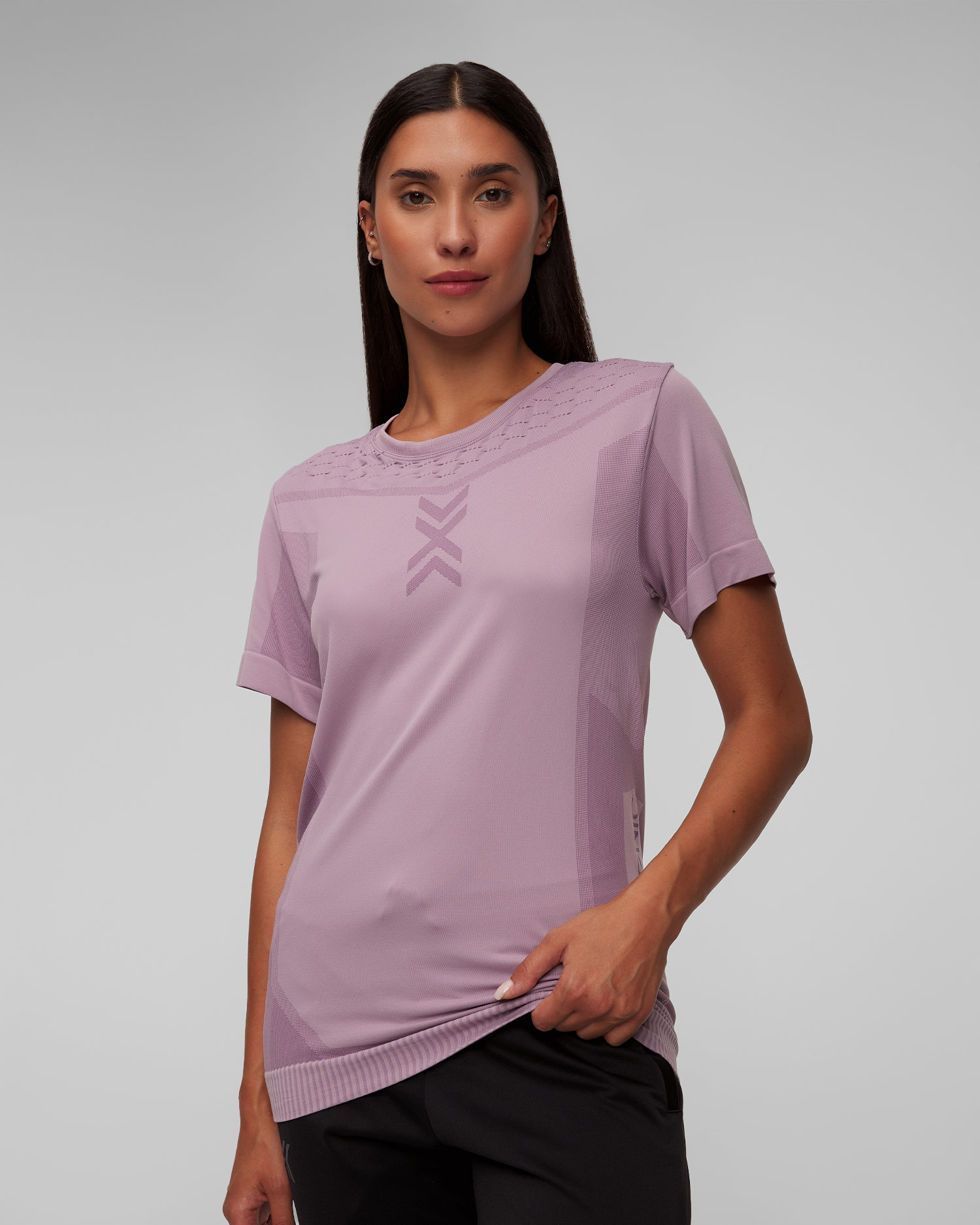 Koszulka z krótkim rękawem damska X-Bionic X-Ential Shirt SS fioletowa