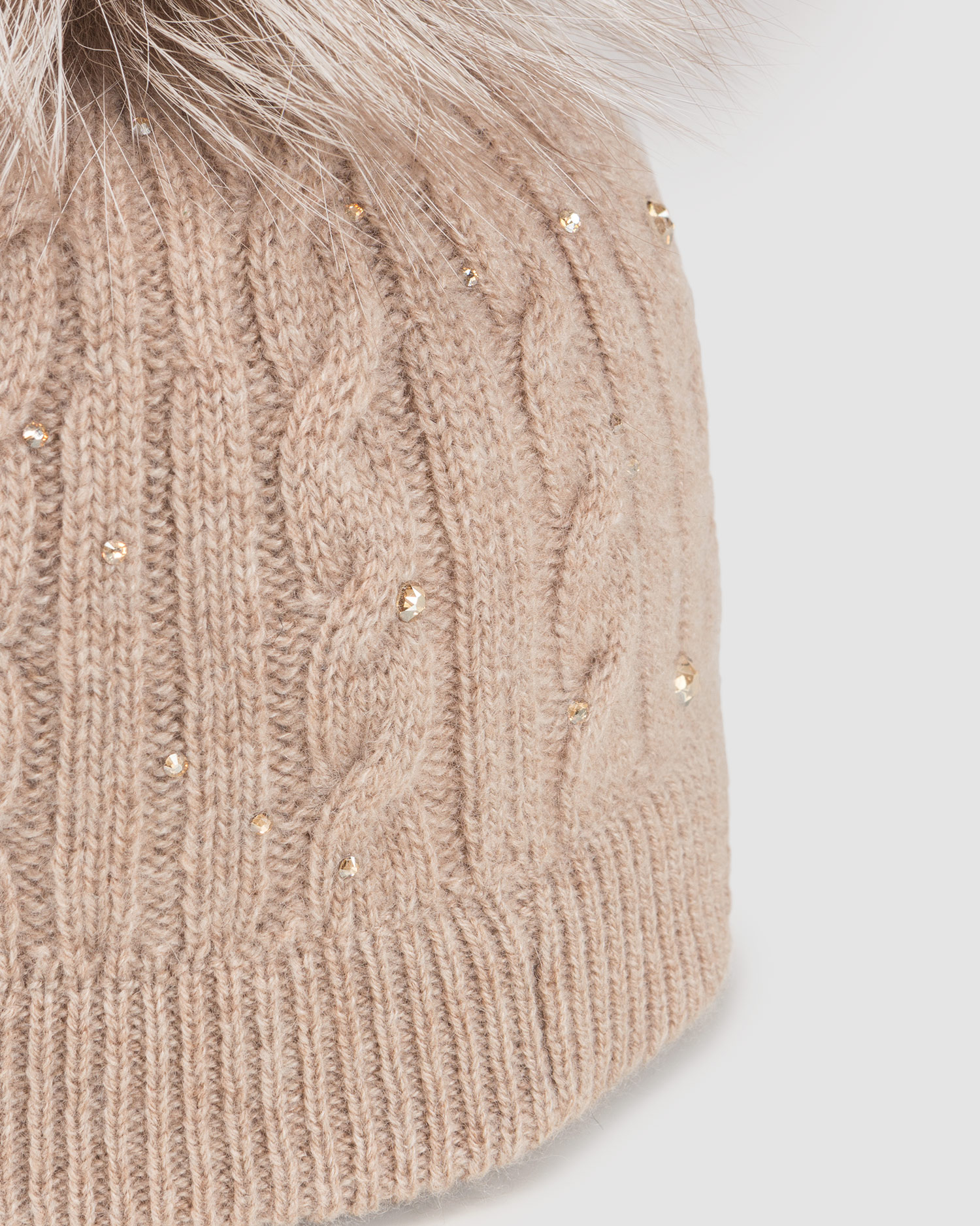 Brązowa czapka kaszmirowa z daszkiem damska William Sharp