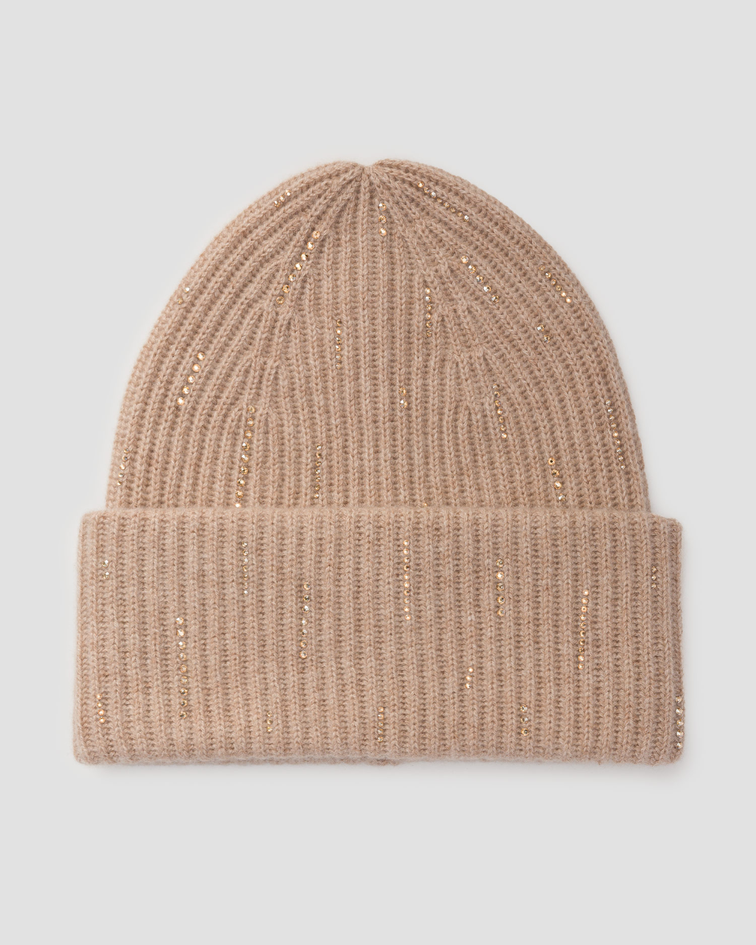 Berretto marrone chiaro in cashmere da donna William Sharp