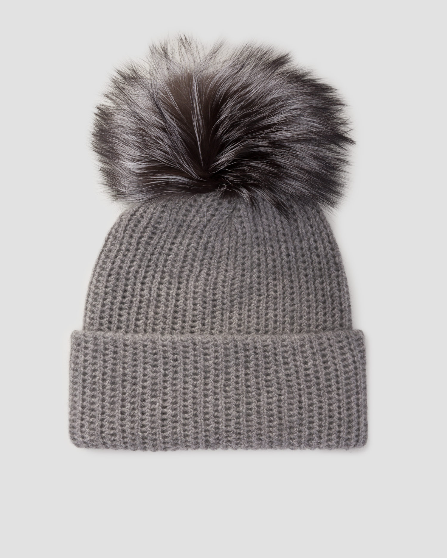 Berretto grigio in cashmere da donna William Sharp