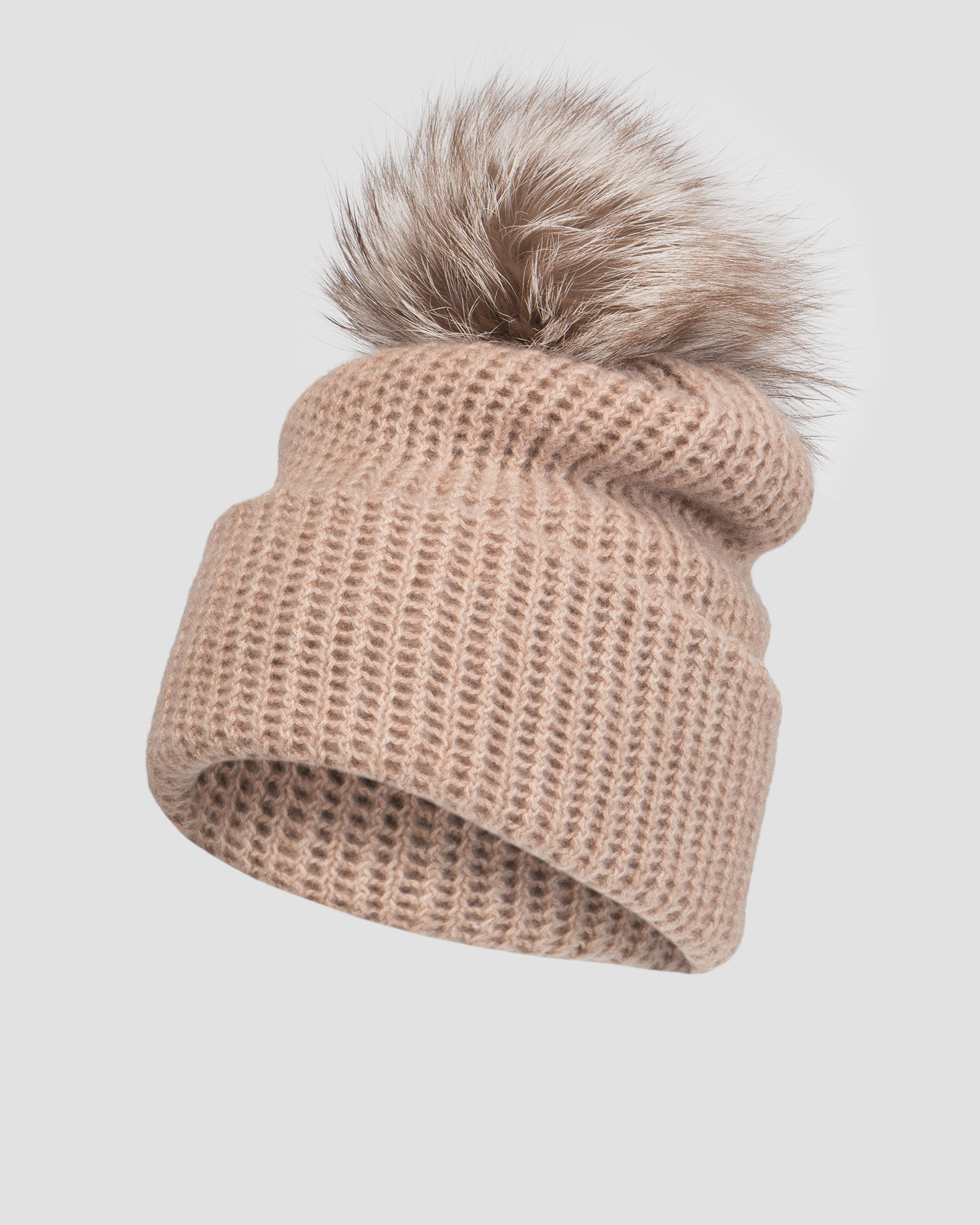 Brązowa czapka z kaszmiru damska William Sharp