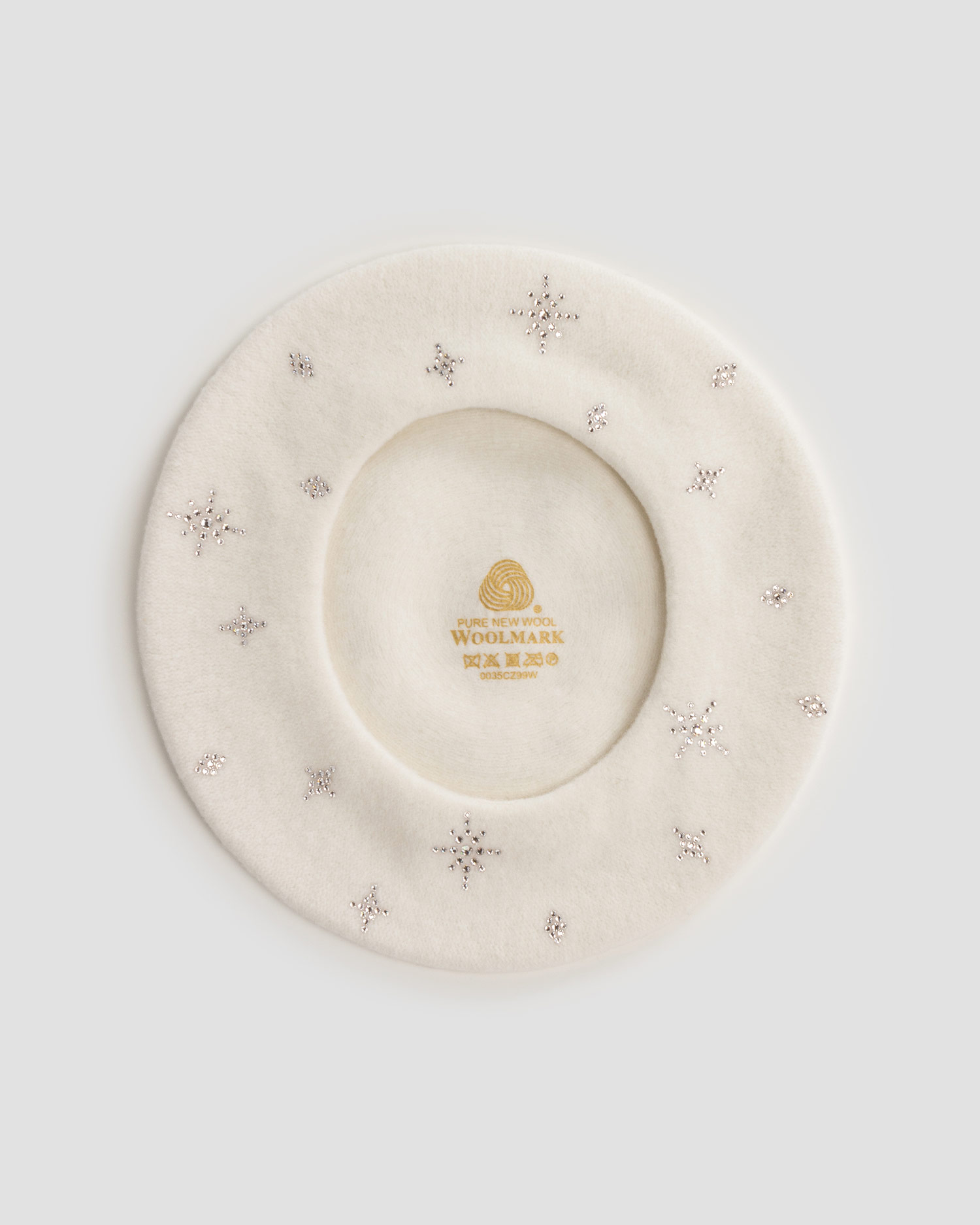 Béret en laine blanche pour femmes William Sharp