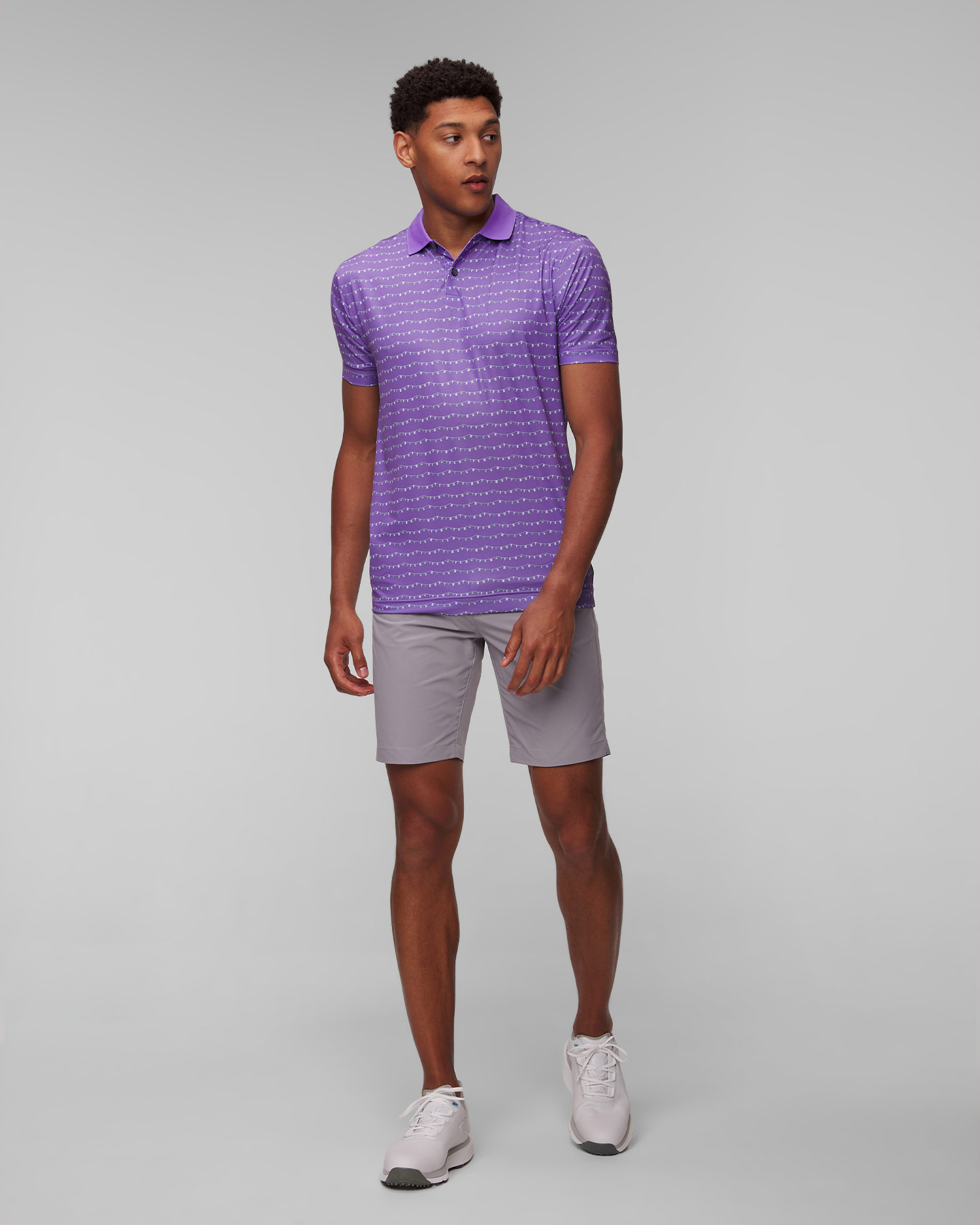 Jasnoszare szorty męskie FootJoy Eu FJ Par Golf Short