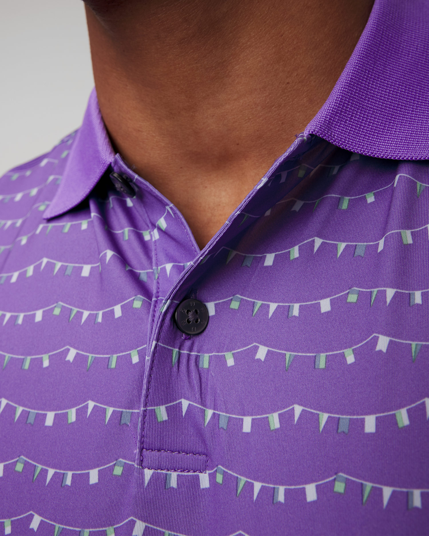 Men’s purple polo FootJoy Eu Thistle Prt Lisle