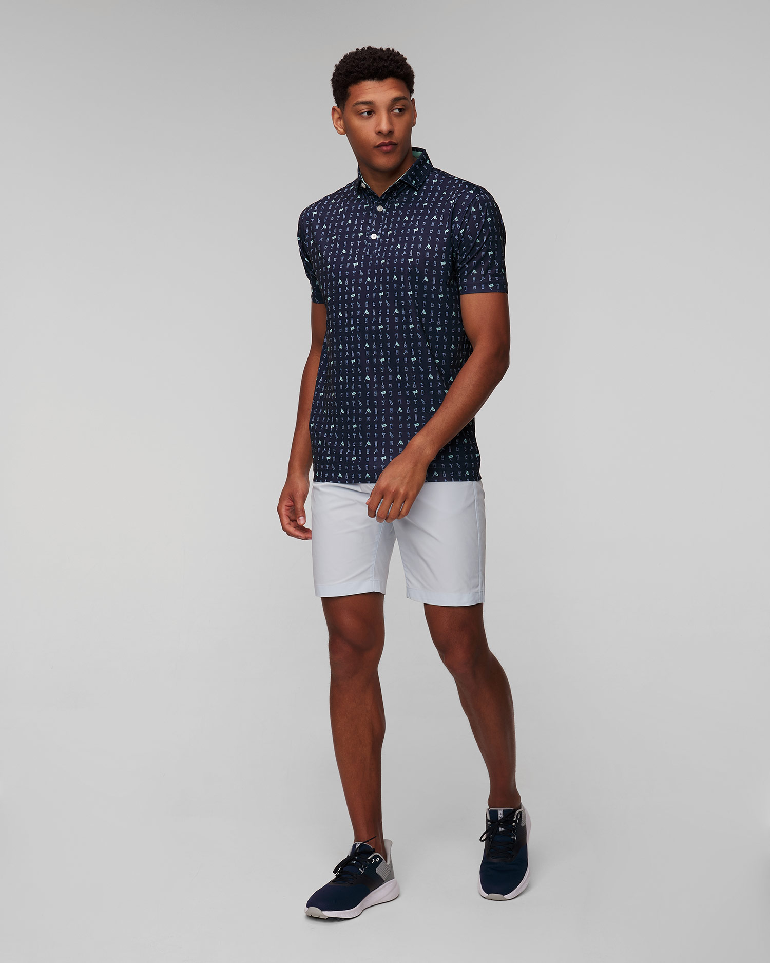 Men’s navy blue polo FootJoy Eu The 19th Hole