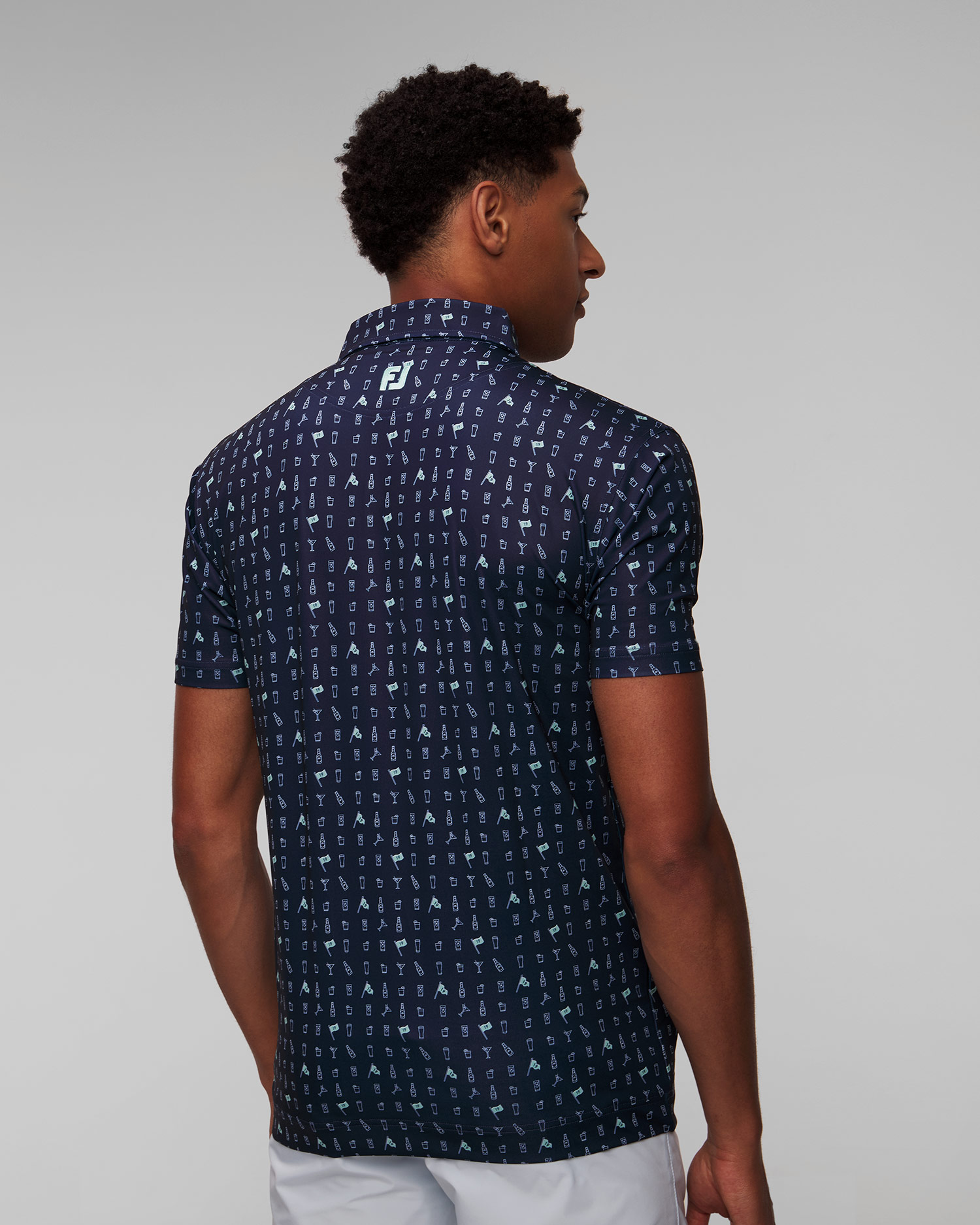 Men’s navy blue polo FootJoy Eu The 19th Hole