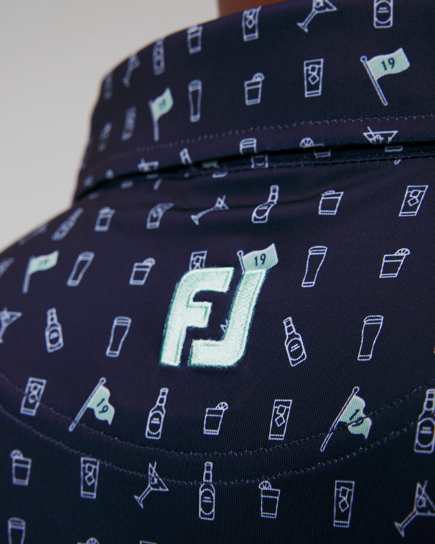 Men’s navy blue polo FootJoy Eu The 19th Hole