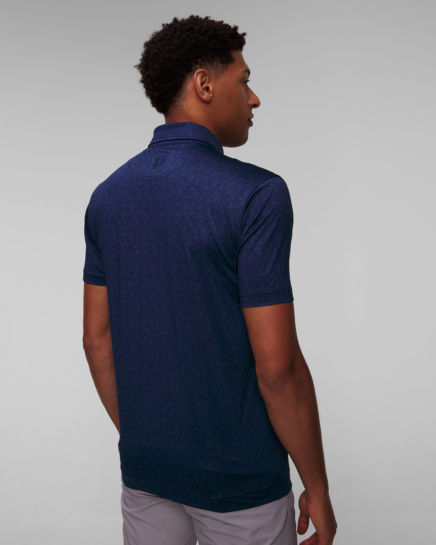 Men’s navy blue polo FootJoy Eu Painted Floral