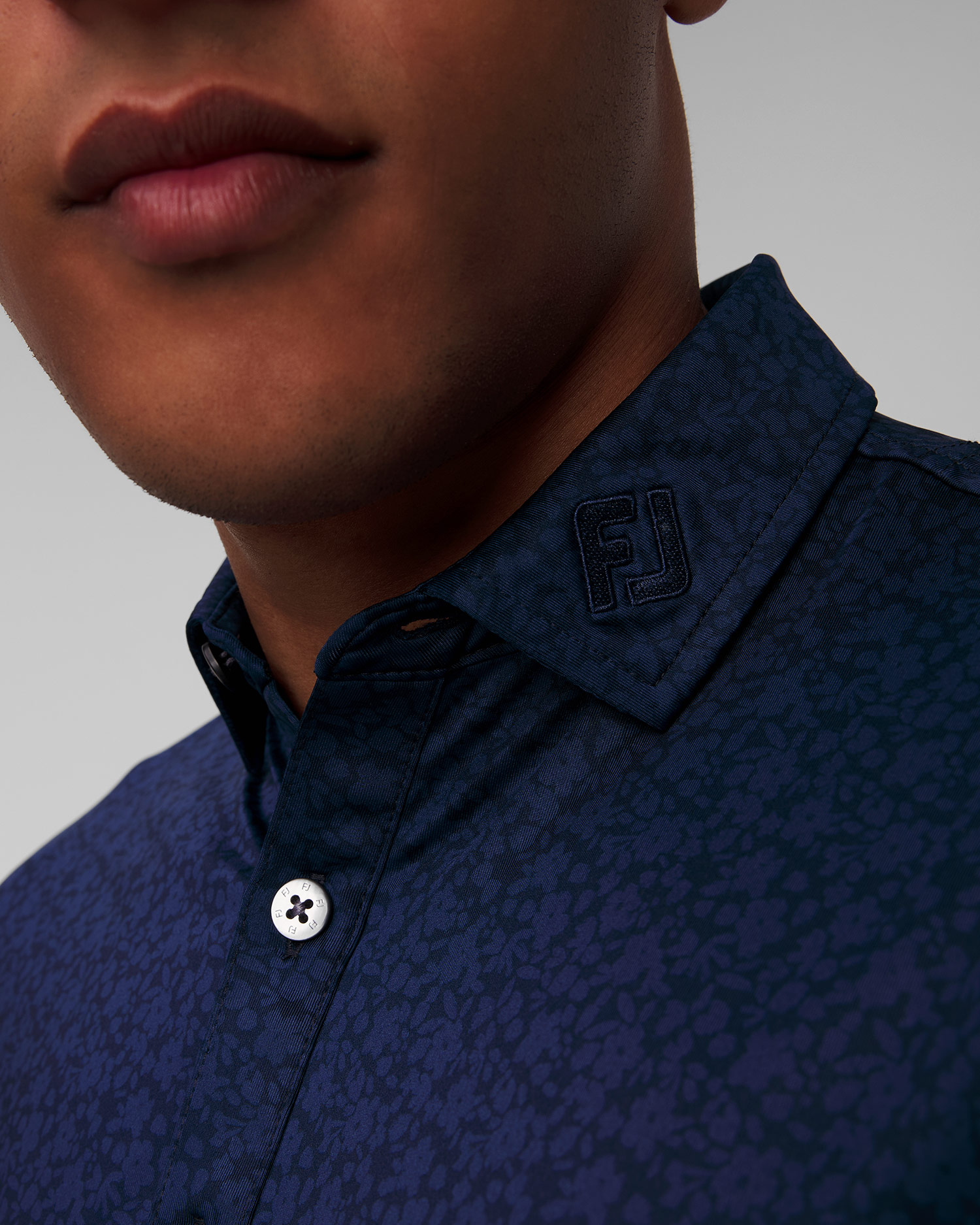Men’s navy blue polo FootJoy Eu Painted Floral