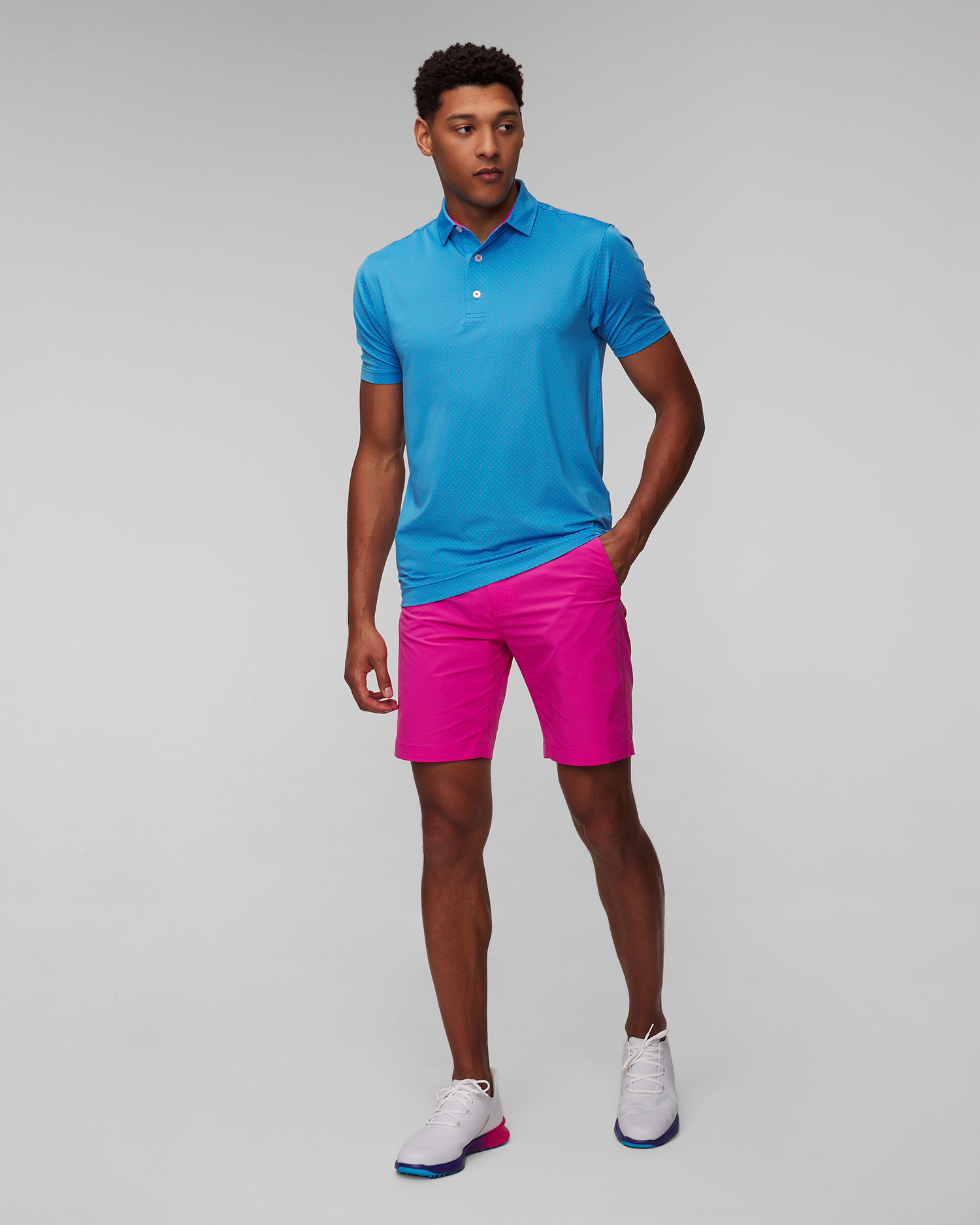 Różowe szorty męskie FootJoy Eu FJ Par Golf Short
