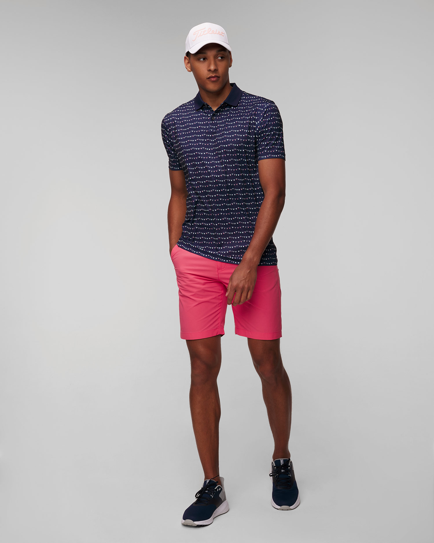 Koralowe szorty męskie FootJoy Eu FJ Par Golf Short