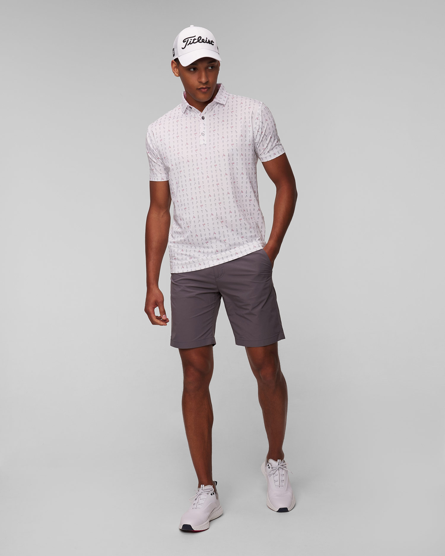 Ciemnoszare szorty męskie FootJoy Eu FJ Par Golf Short
