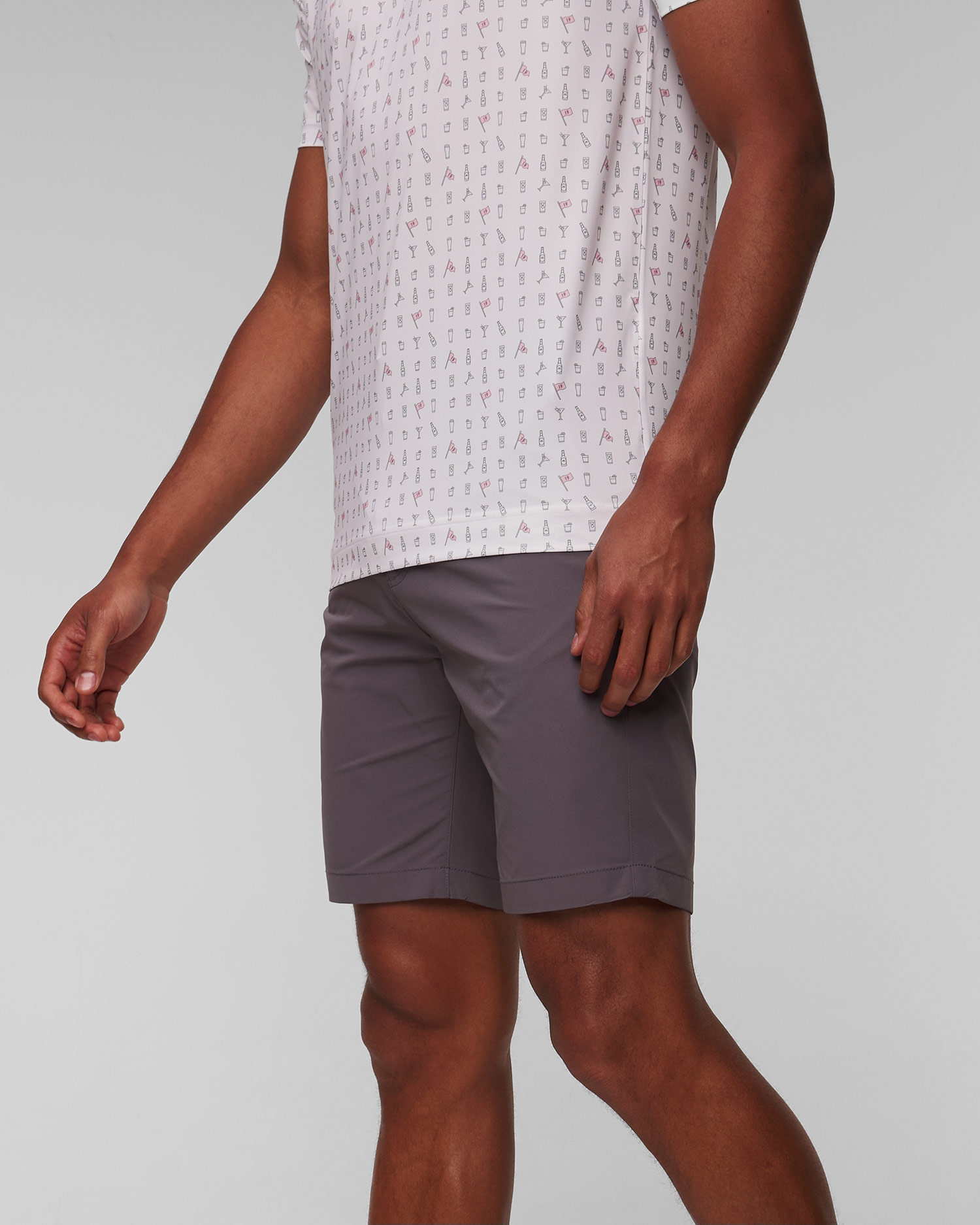 Ciemnoszare szorty męskie FootJoy Eu FJ Par Golf Short