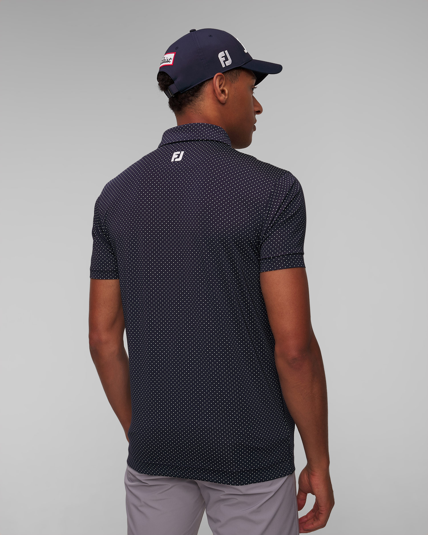 Men’s navy blue polo FootJoy Eu S.Lisle Dot Prt