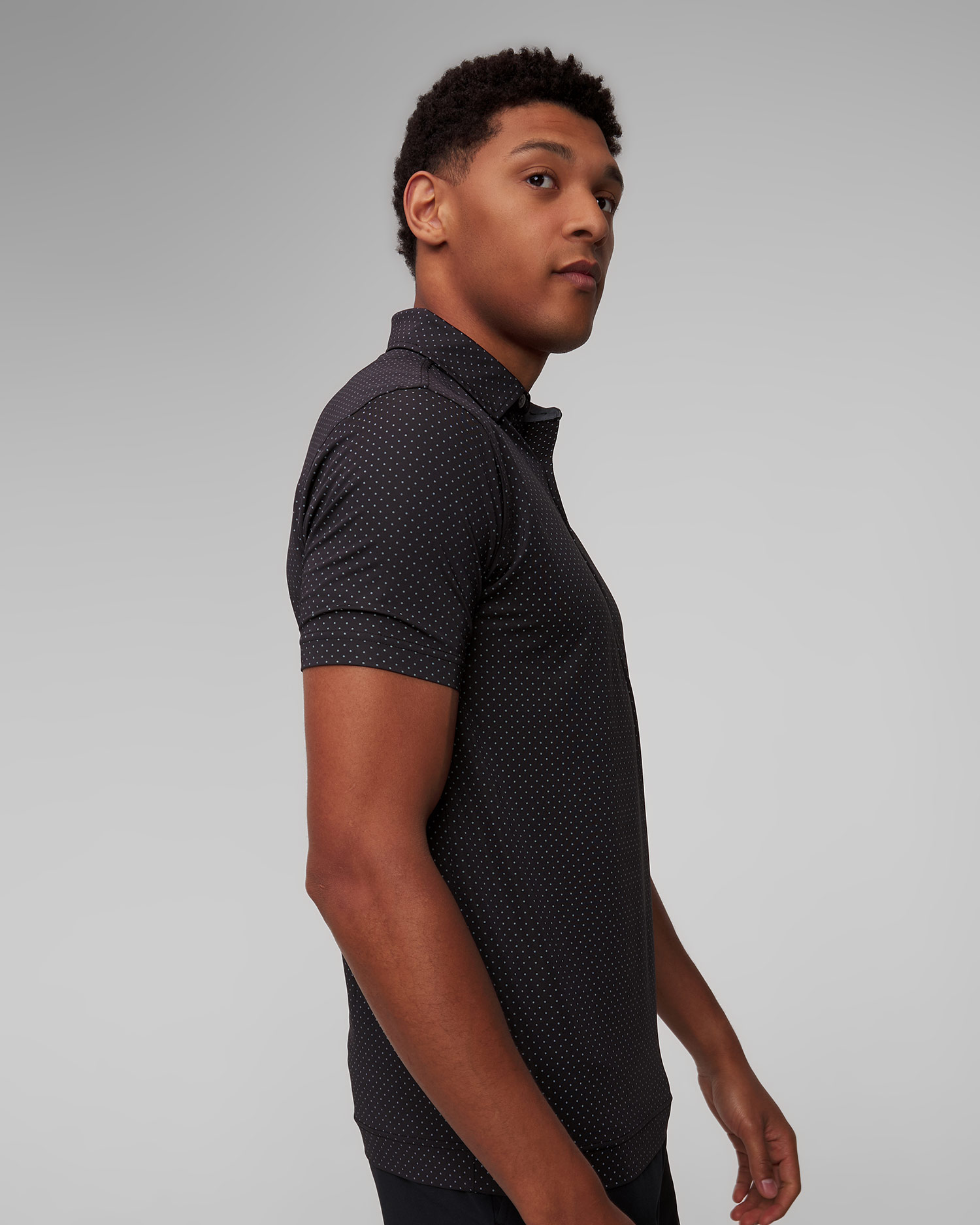 Ciemnoszare polo męskie FootJoy Eu S.Lisle Dot Prt