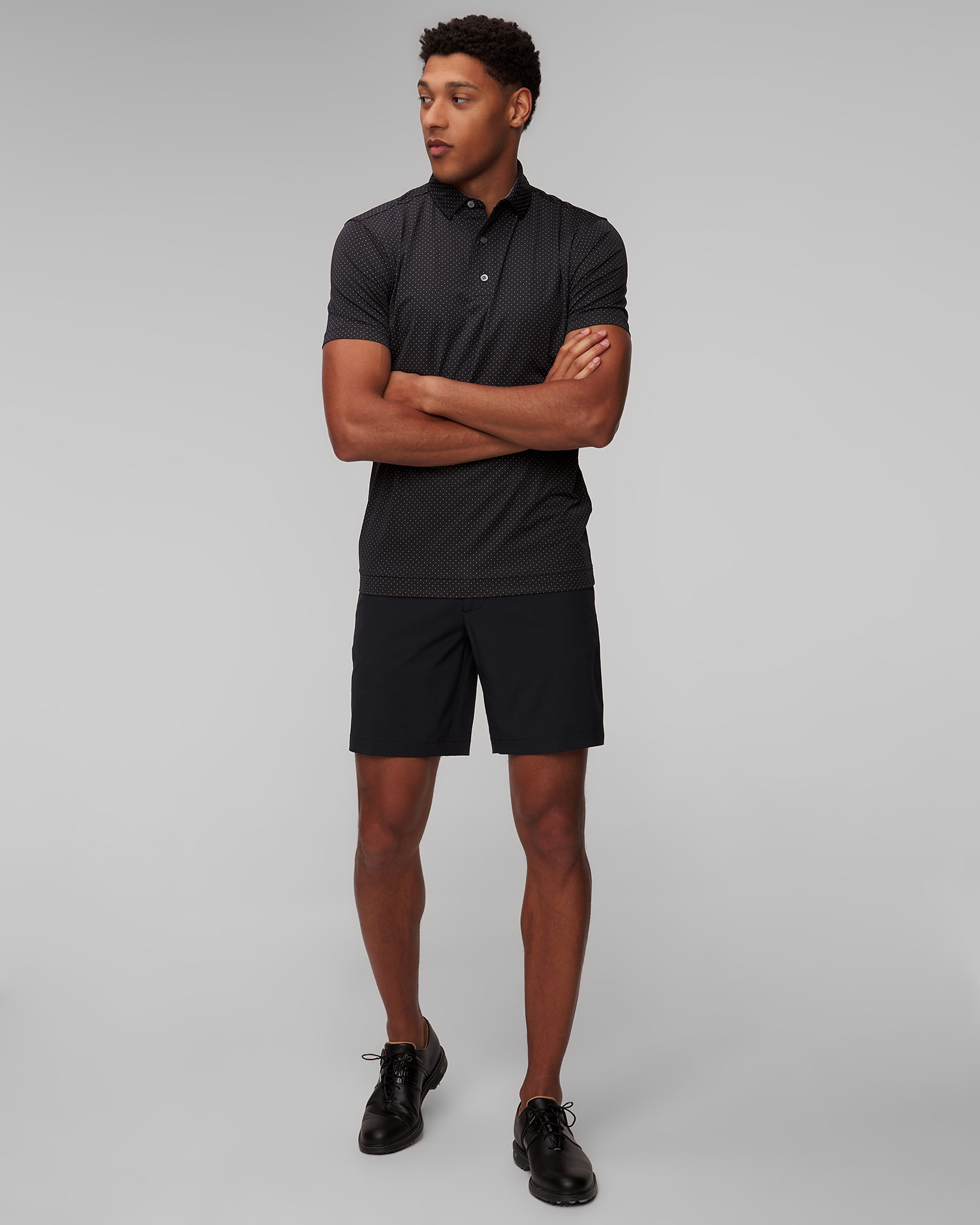 Ciemnoszare polo męskie FootJoy Eu S.Lisle Dot Prt