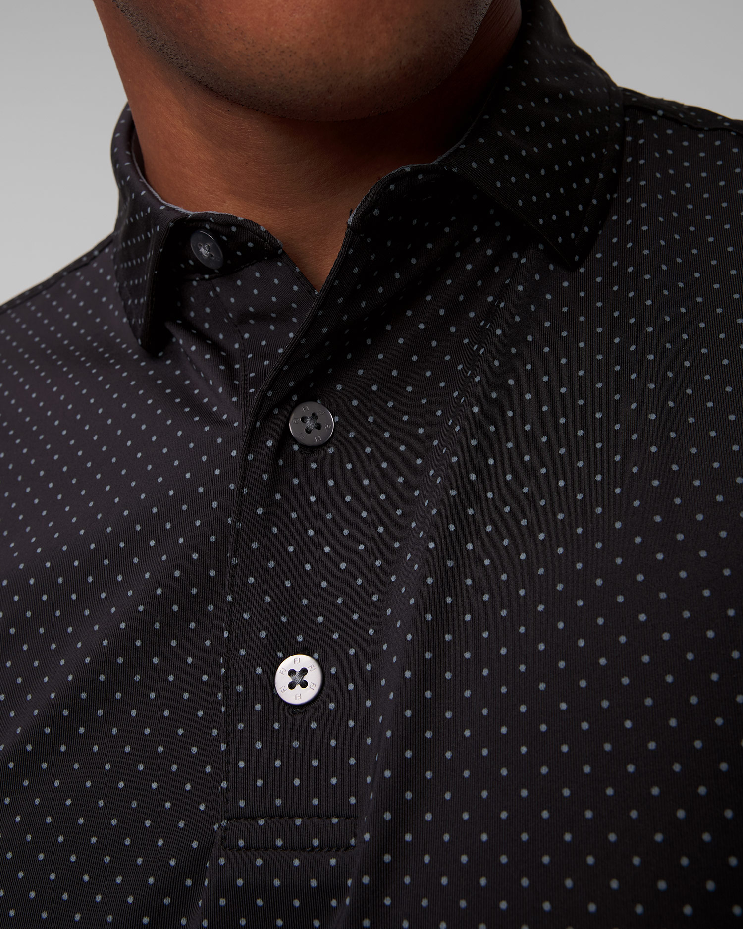 Ciemnoszare polo męskie FootJoy Eu S.Lisle Dot Prt