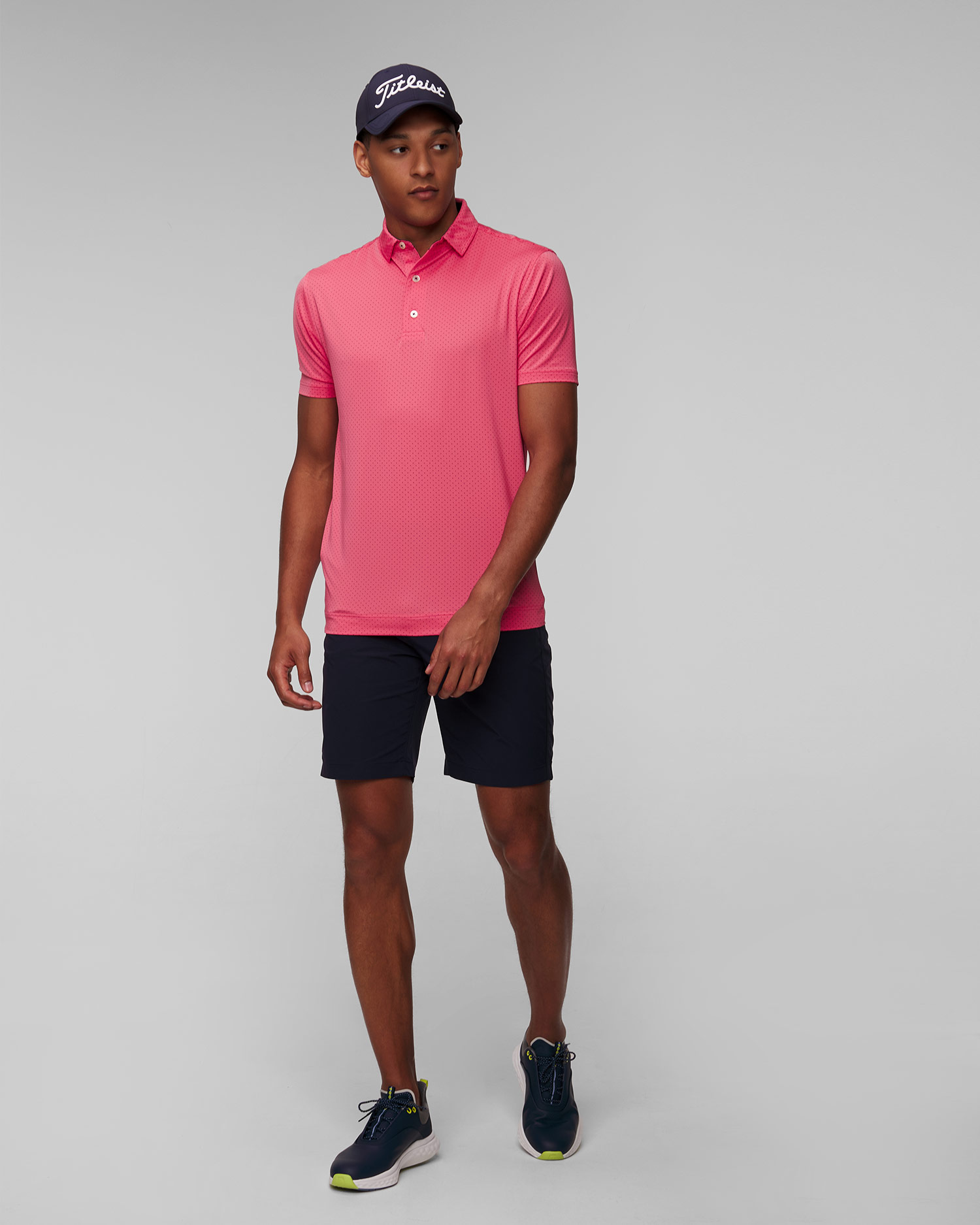 Men’s pink polo FootJoy Eu S.Lisle Dot Prt