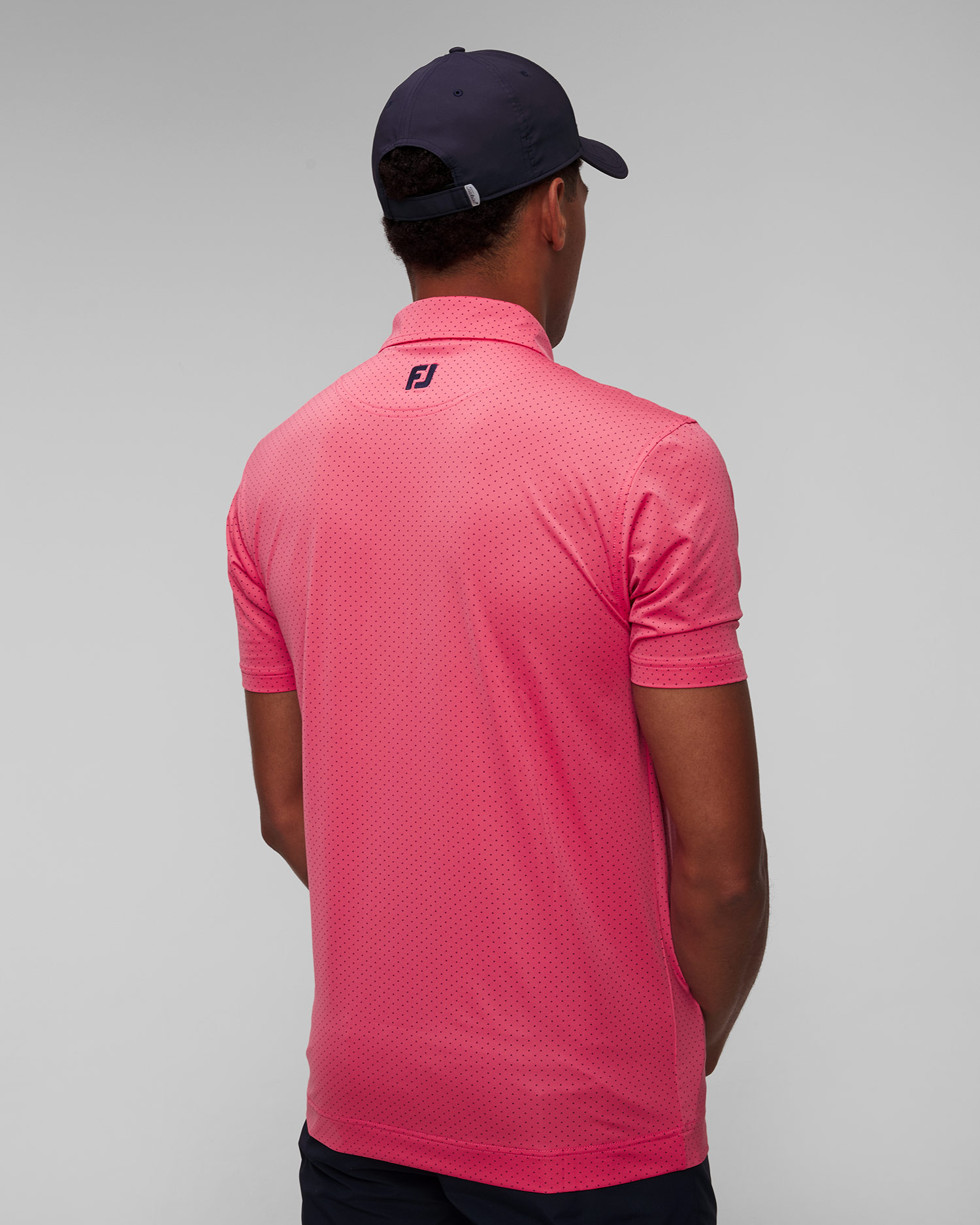 Men’s pink polo FootJoy Eu S.Lisle Dot Prt