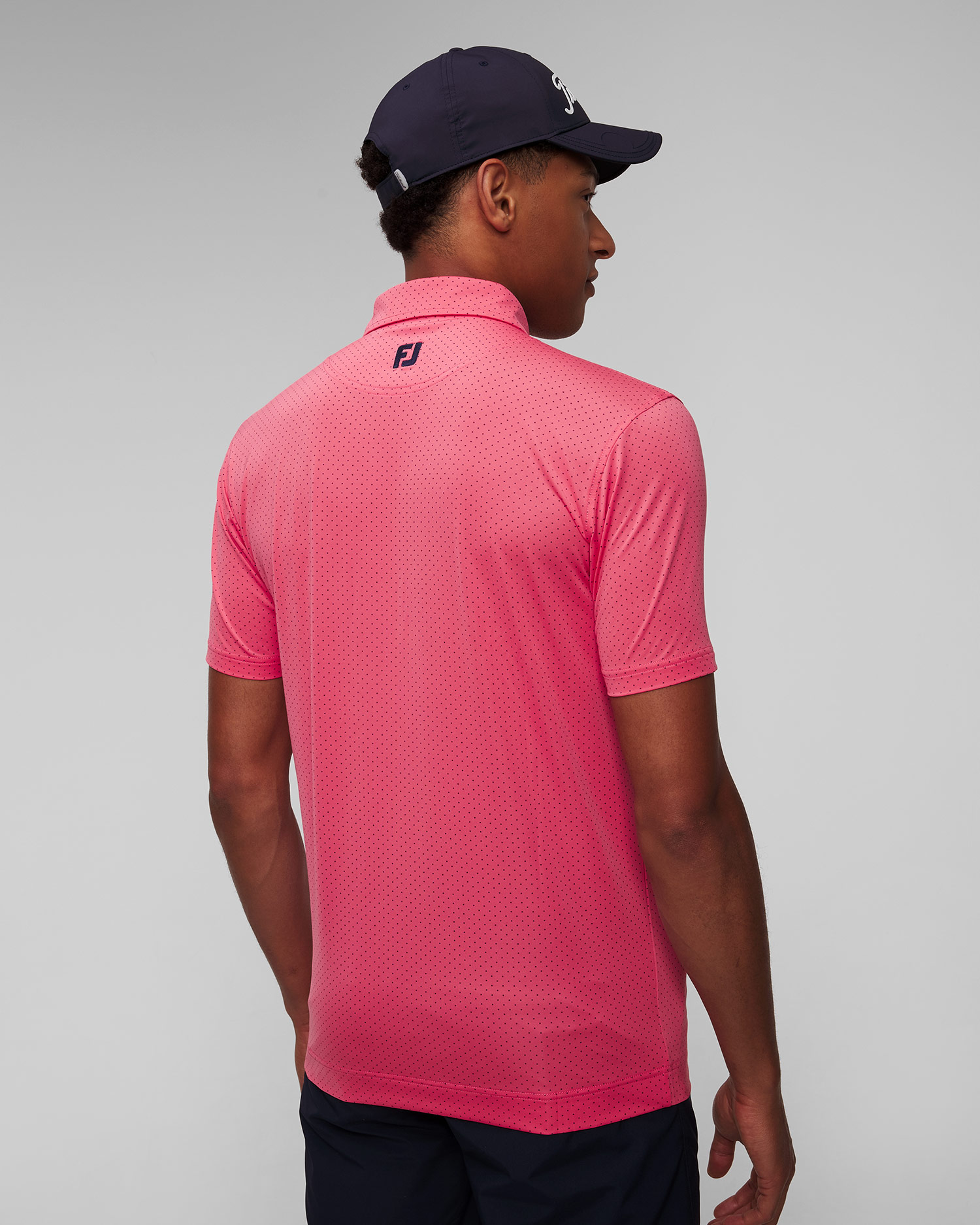 Men’s pink polo FootJoy Eu S.Lisle Dot Prt