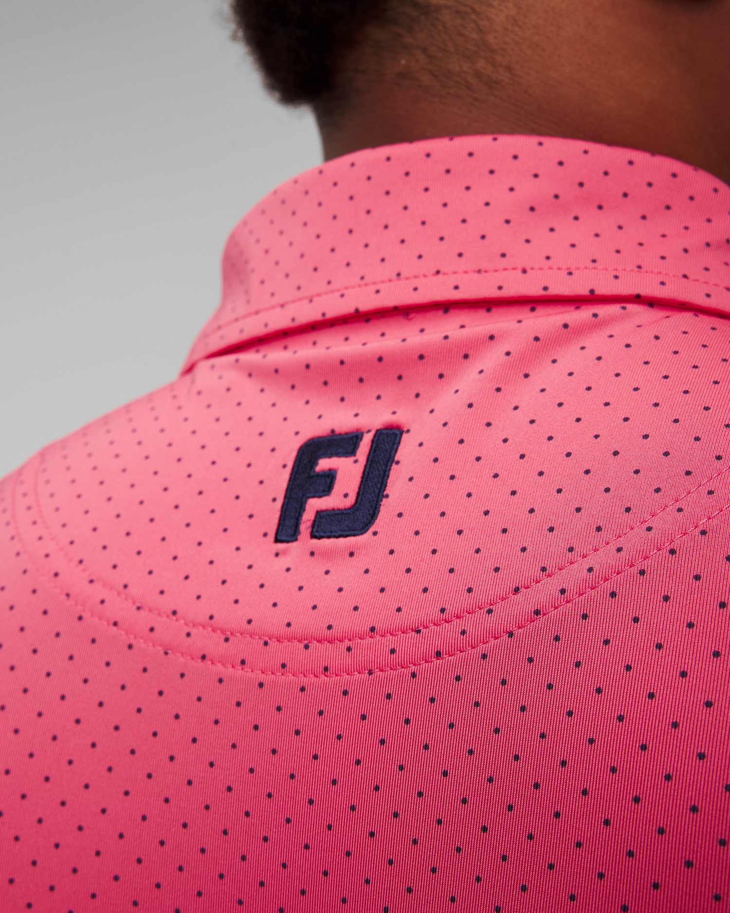 Men’s pink polo FootJoy Eu S.Lisle Dot Prt