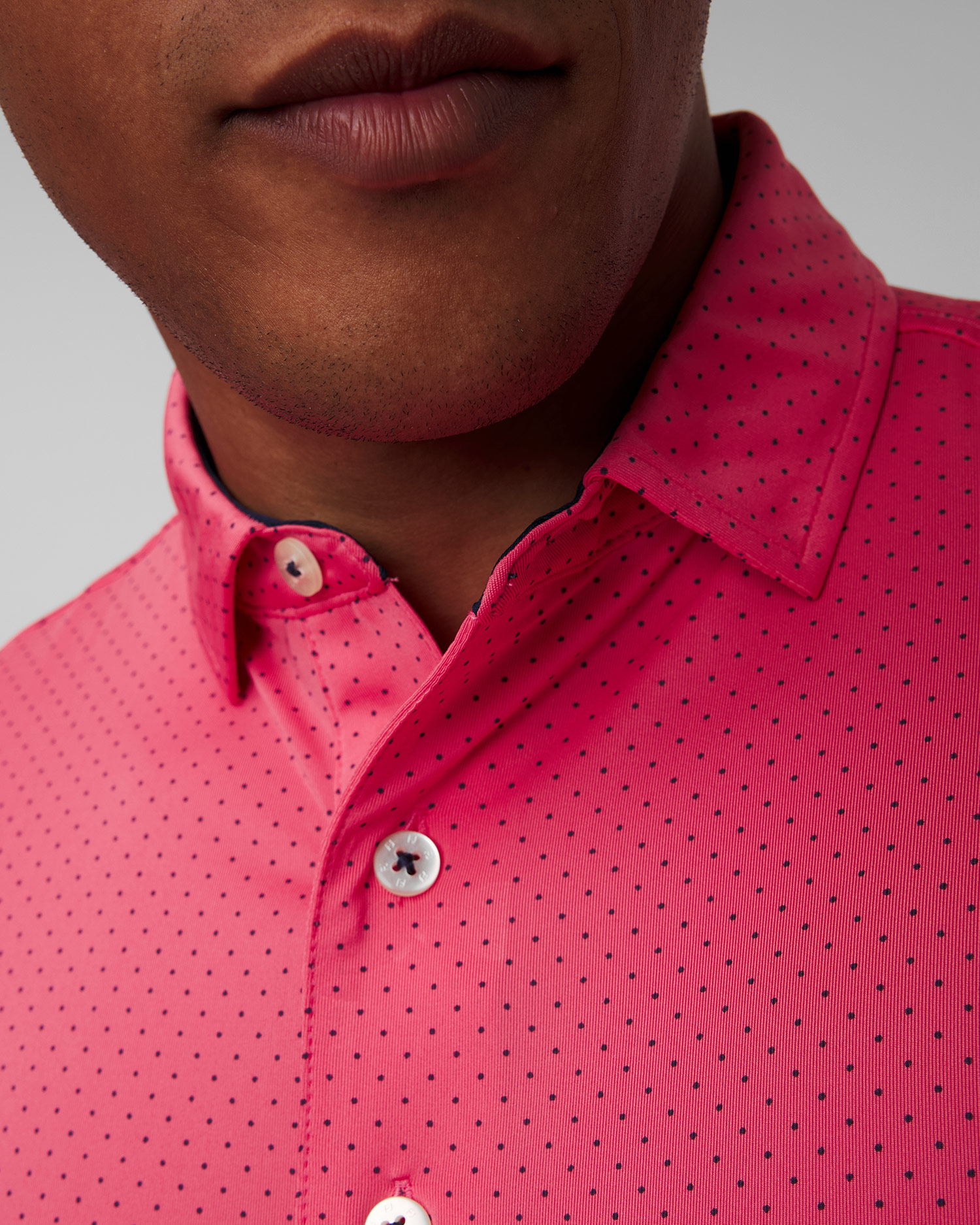 Men’s pink polo FootJoy Eu S.Lisle Dot Prt