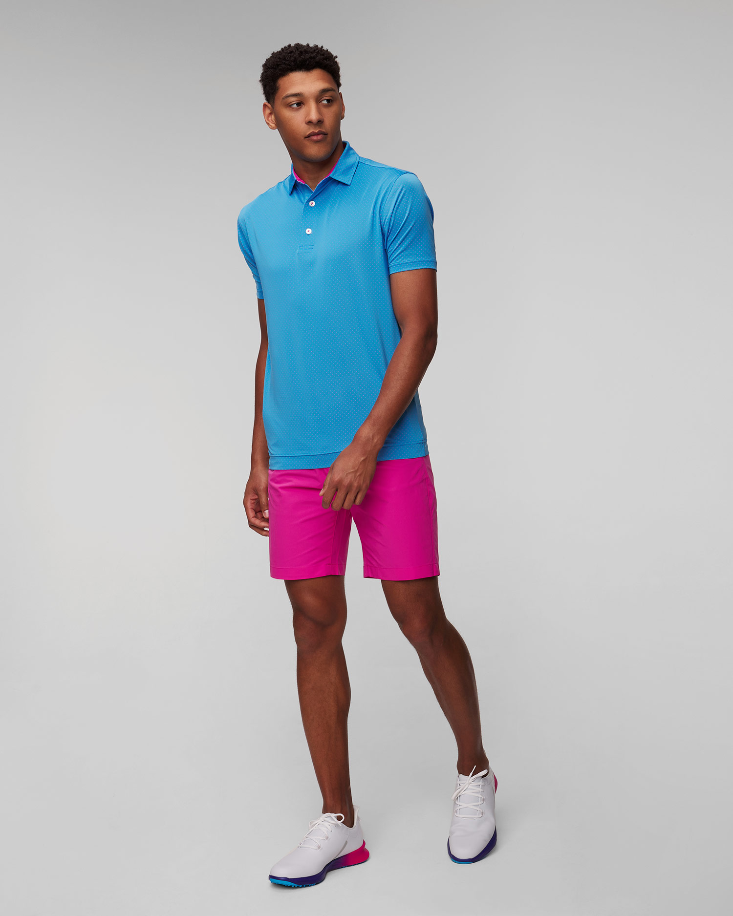 Men’s blue polo FootJoy Eu S.Lisle Dot Prt