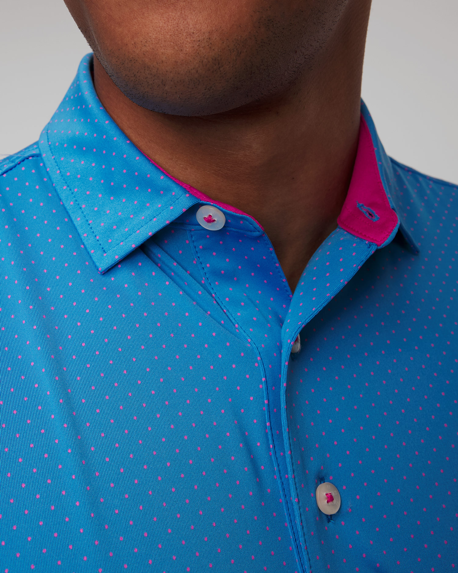 Men’s blue polo FootJoy Eu S.Lisle Dot Prt