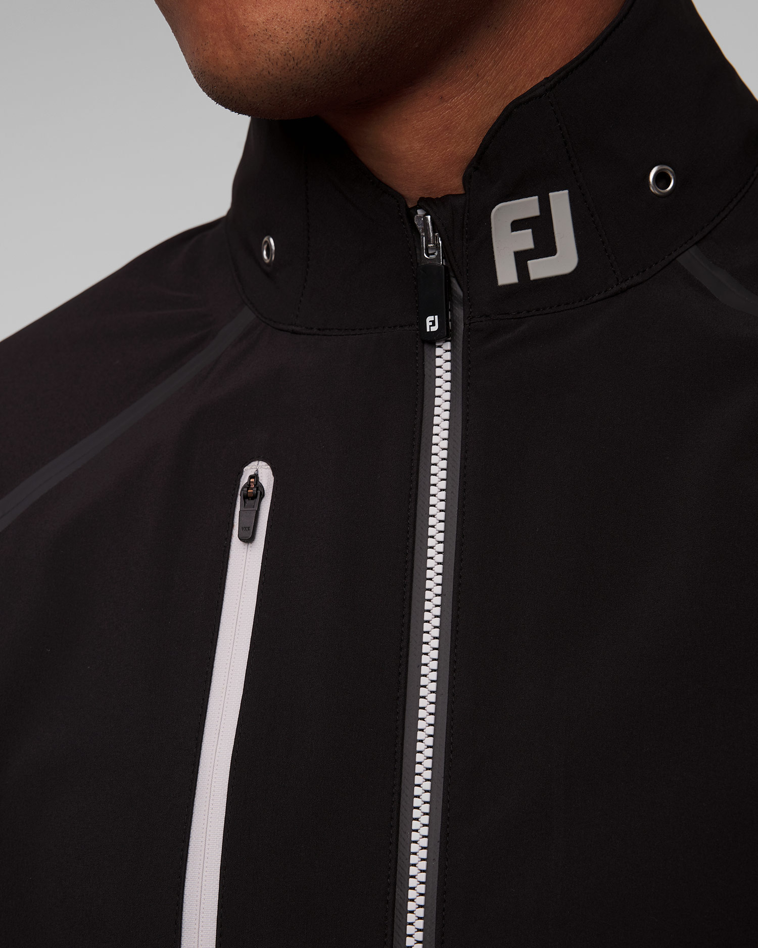 Czarna kurtka golfowa męska FootJoy Eu HydroTour