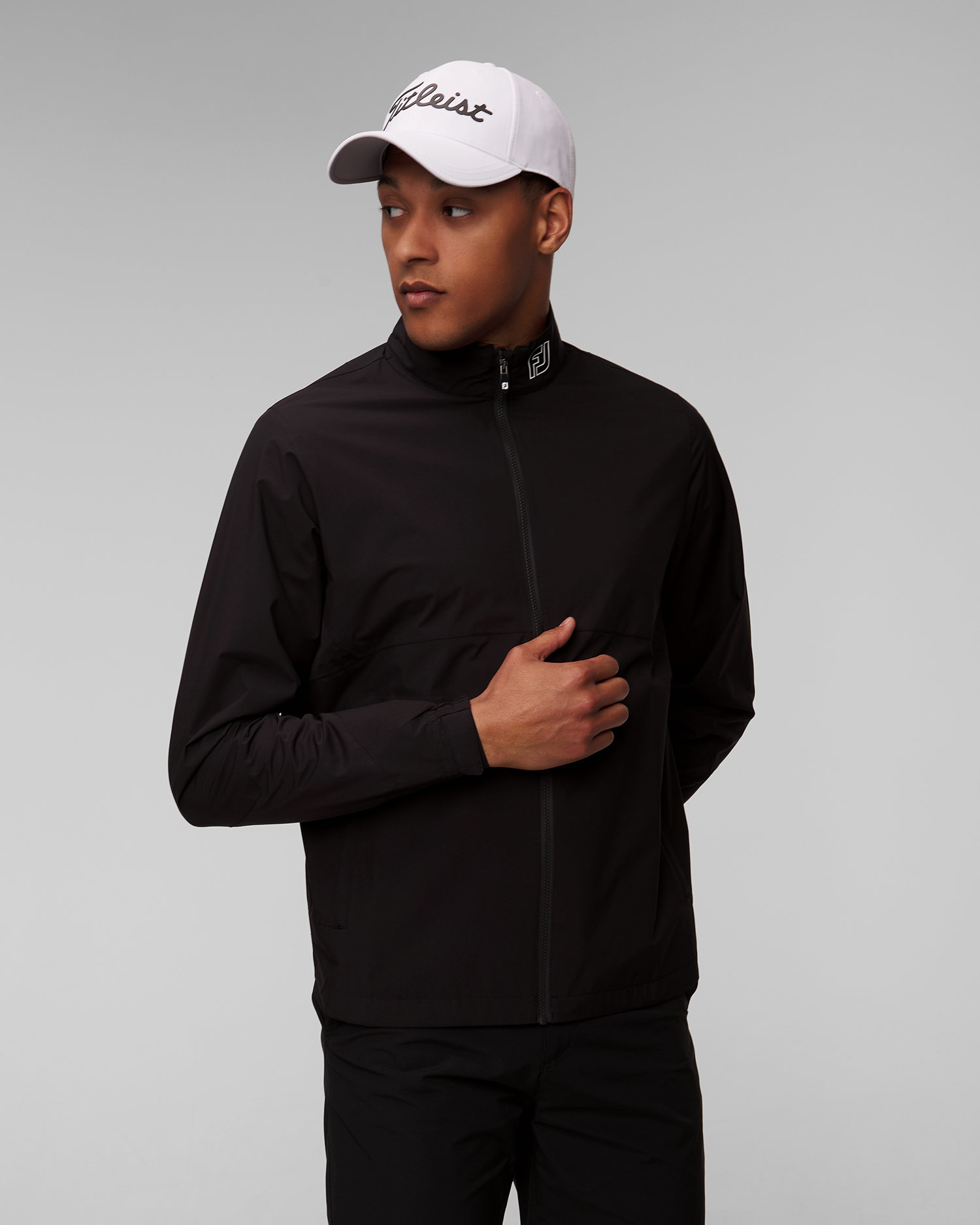 Czarna kurtka przeciwdeszczowa męska FootJoy Eu HydroLite X