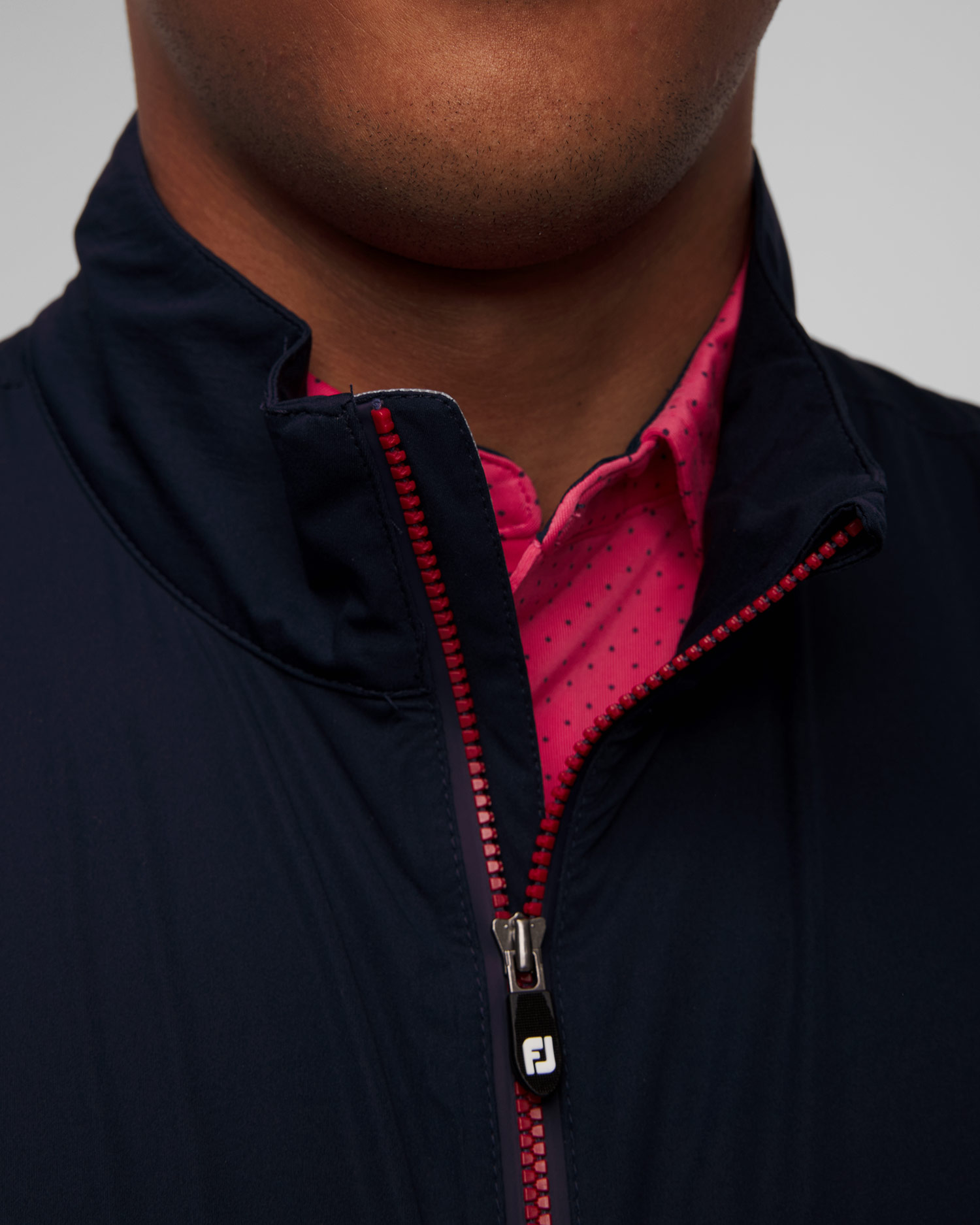 Granatowa kurtka przecideszczowa męska FootJoy Eu HydroKnit