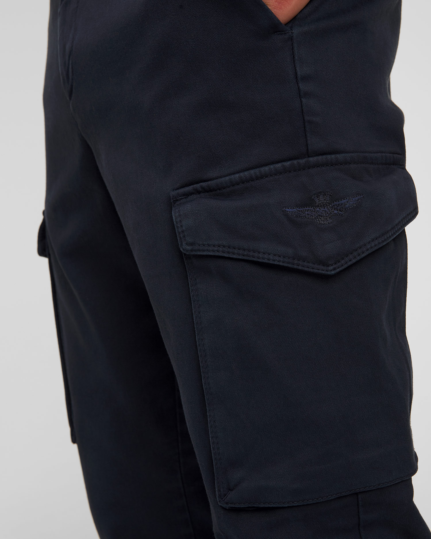 Pantalon cargo pour hommes Aeronautica Militare Bleu marine