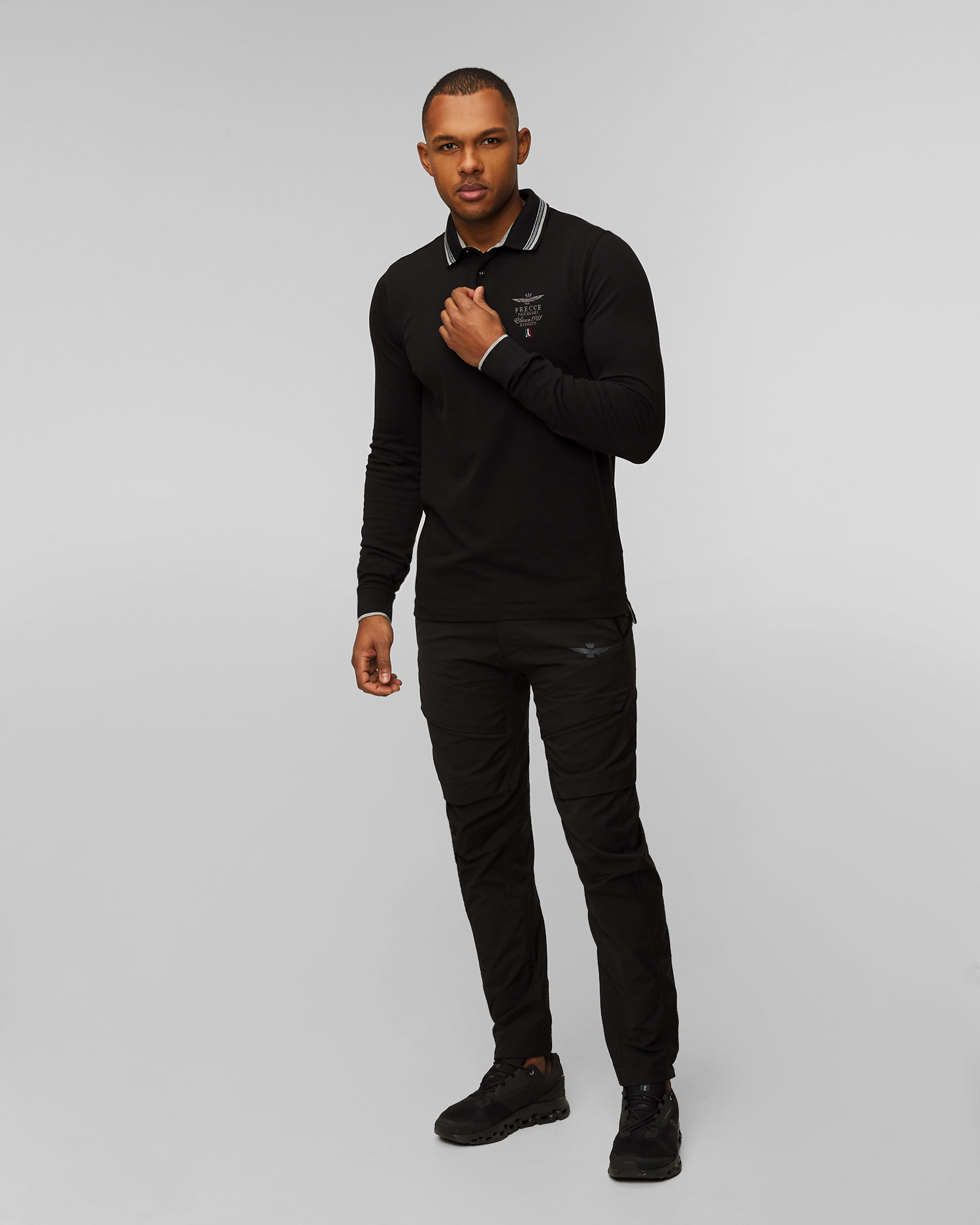 Pantalon noir pour hommes Aeronautica Militare