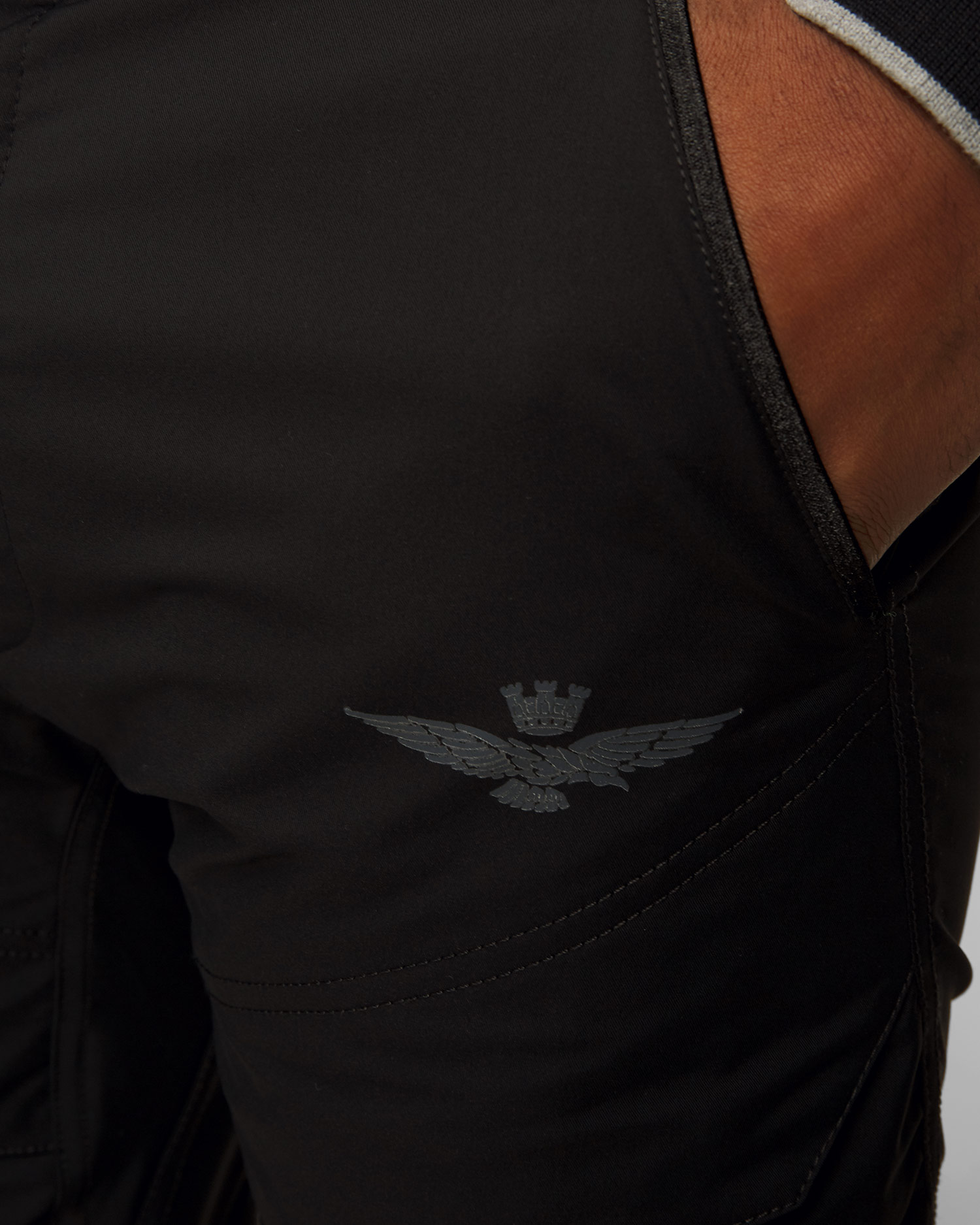 Pantalon noir pour hommes Aeronautica Militare