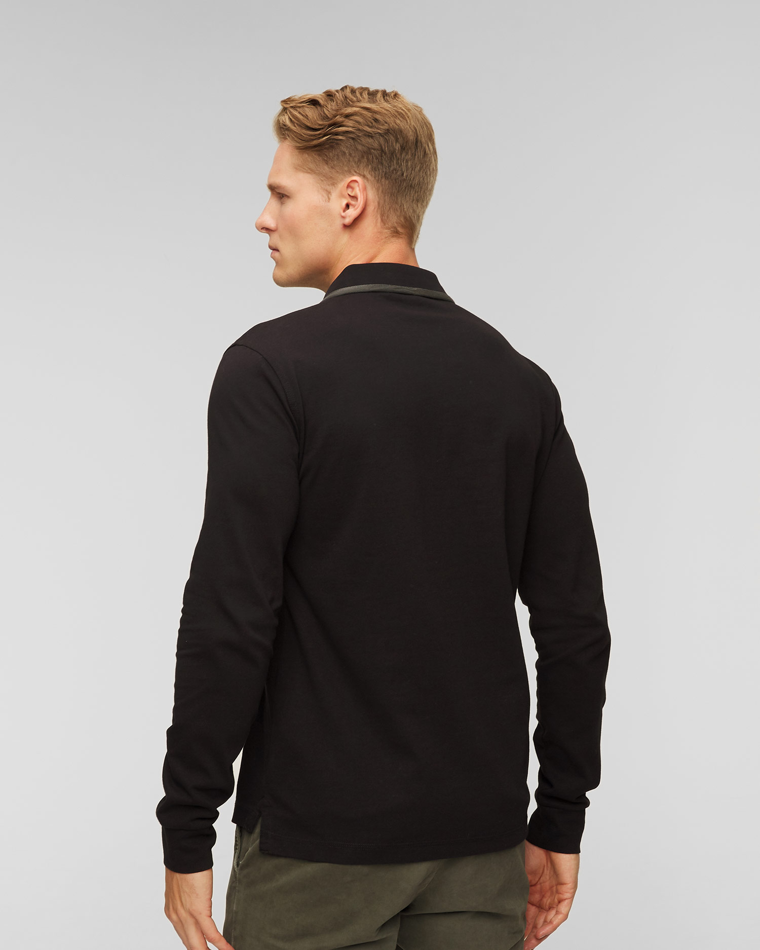 Men's black polo shirt Aeronautica Militare