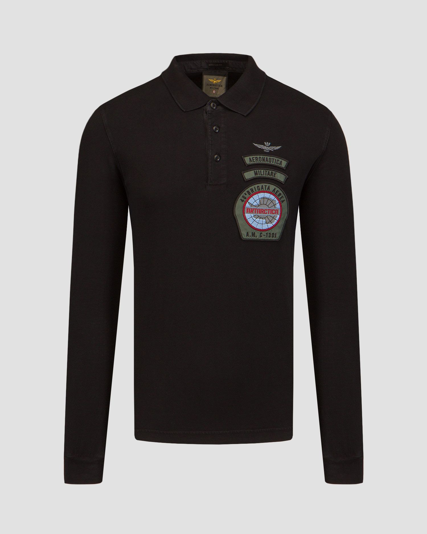 Men's long-sleeved polo shirt Aeronautica Militare
