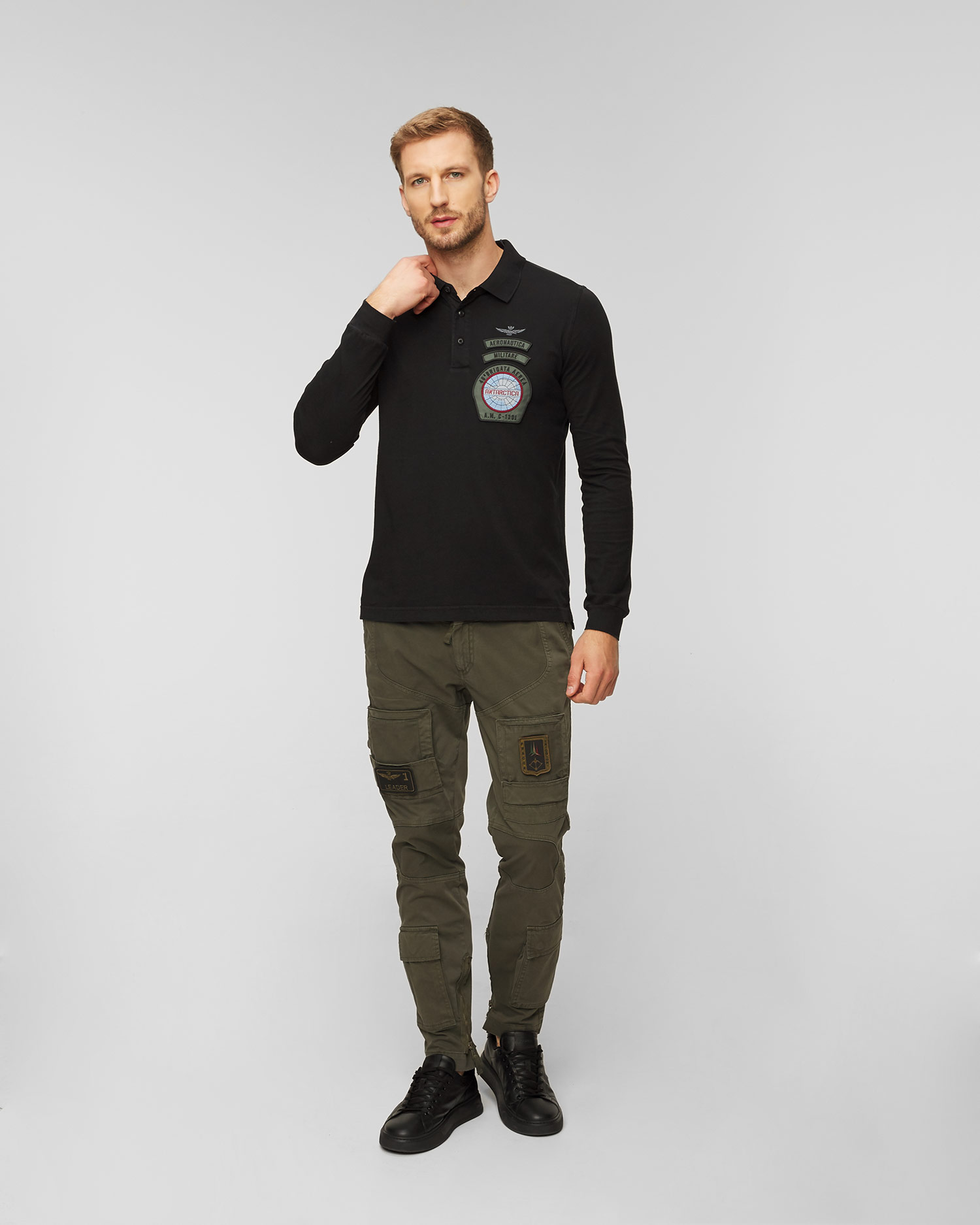 Pánske polo tričko s dlhým rukávom Aeronautica Militare