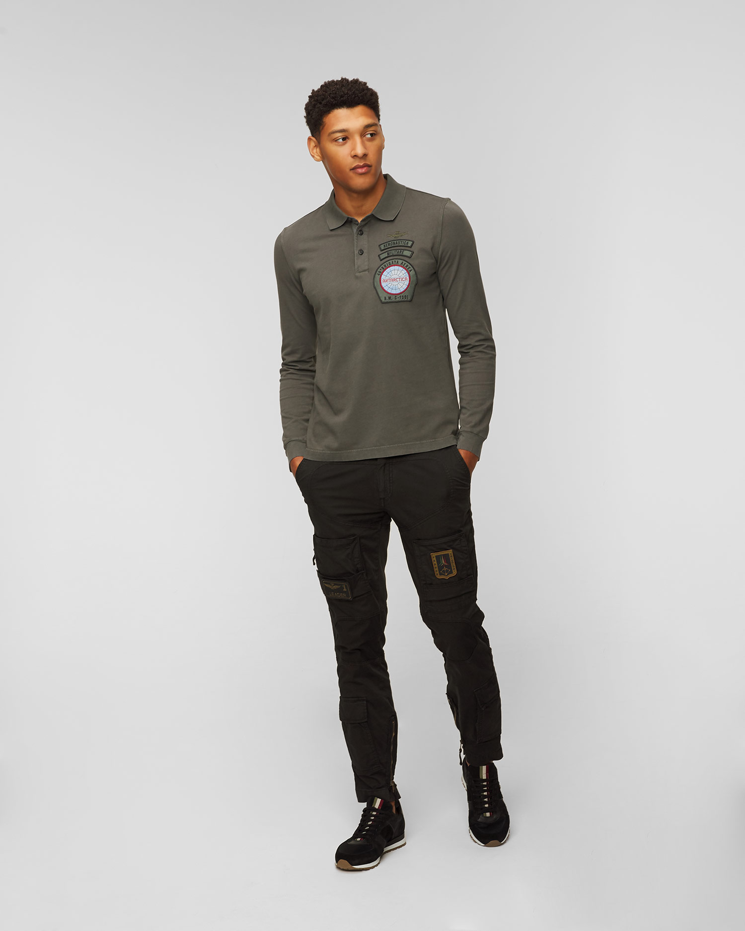 Pánske polo tričko s dlhým rukávom Aeronautica Militare