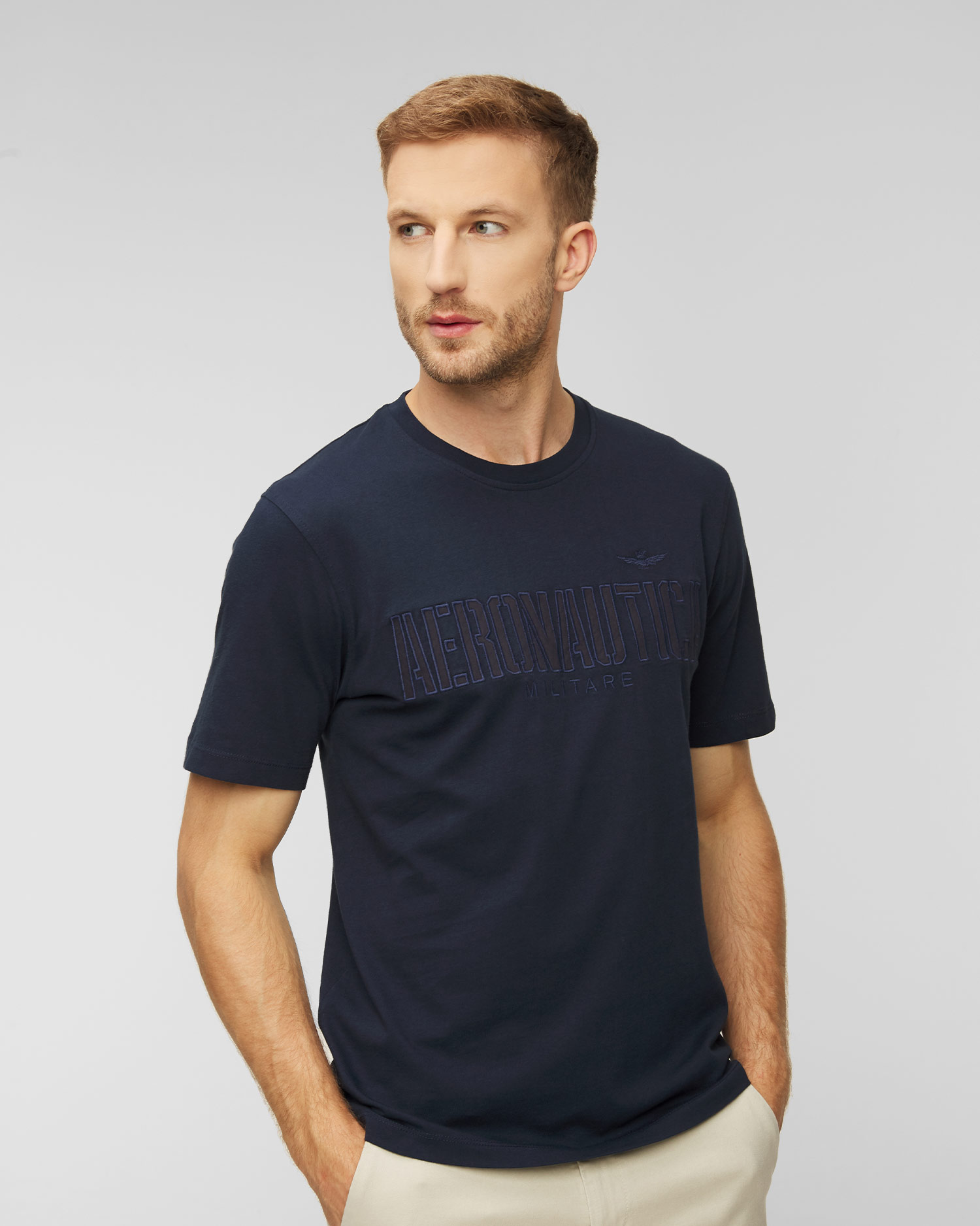 Aeronautica Militare Herren-T-Shirt Marineblau