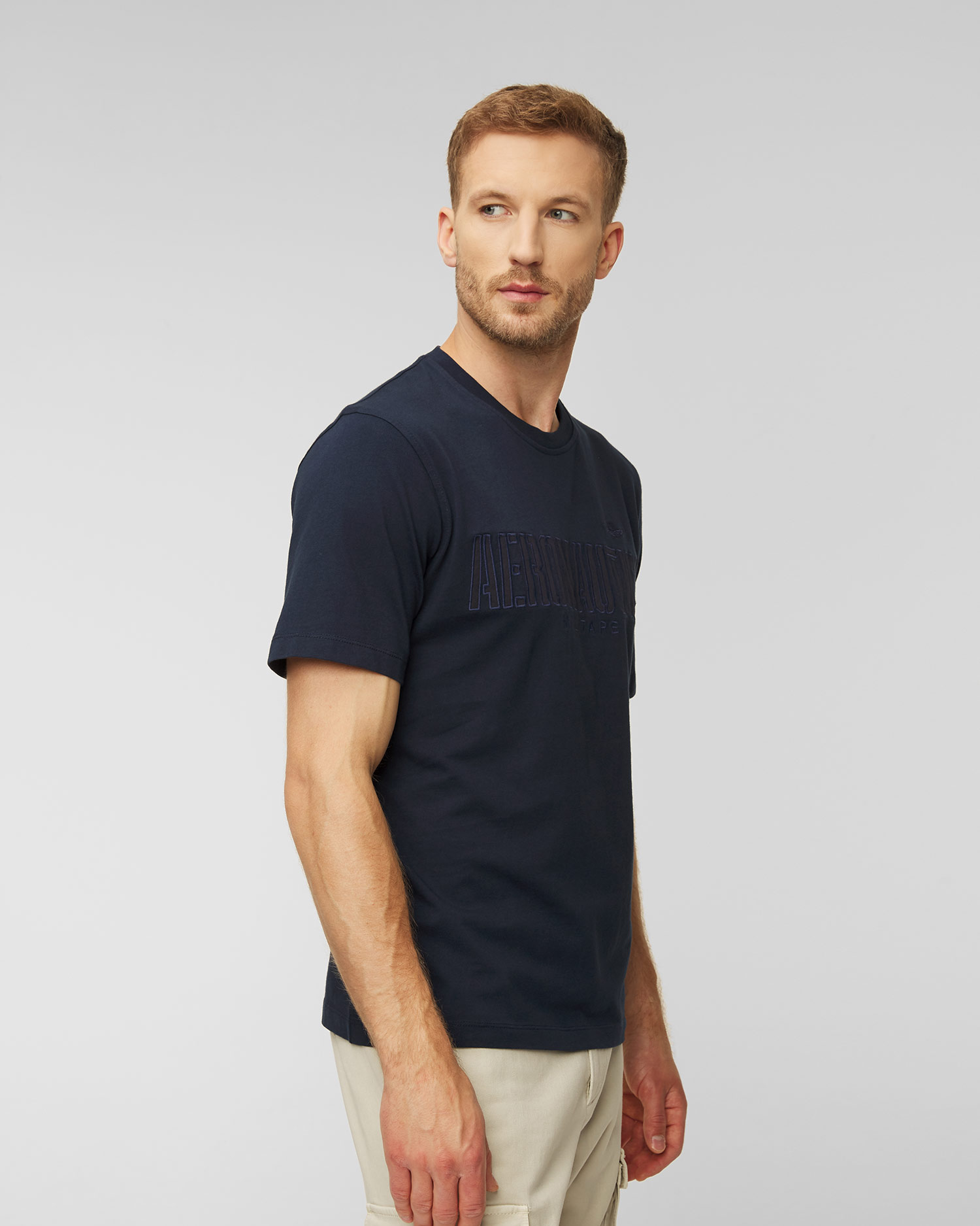 T-shirt pour hommes Aeronautica Militare Bleu marine