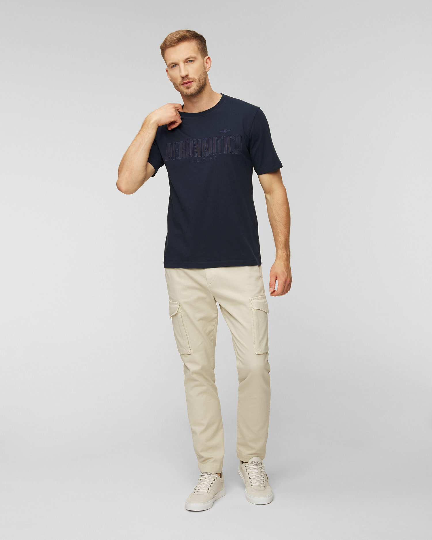 T-shirt pour hommes Aeronautica Militare Bleu marine